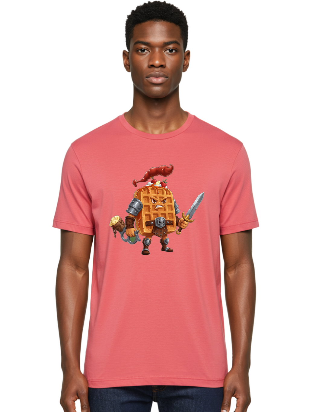 Waffle-Knight Men'S Graphic Tee, 100% Cotton, Comfortable Casual Summer Wear, Machine Washable, Vintage Camera, Old Camera, Antique Camera, Black Camera, Classic Photography, Photography Equipment, Nostalgic Device, Film Camera, Camera Art Bal584