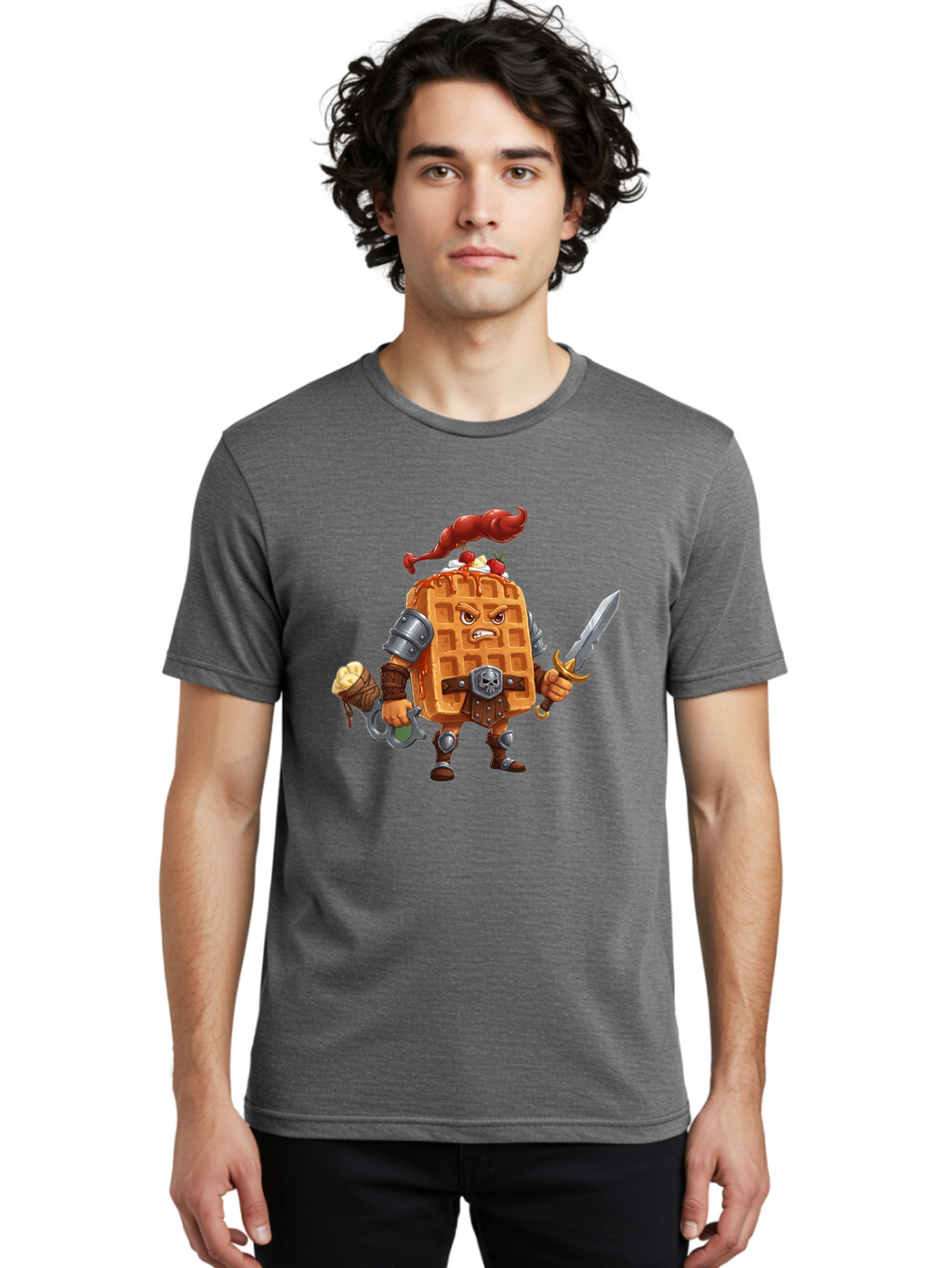 Waffle-Knight Men'S Graphic Tee, 100% Cotton, Comfortable Casual Summer Wear, Machine Washable, Vintage Camera, Old Camera, Antique Camera, Black Camera, Classic Photography, Photography Equipment, Nostalgic Device, Film Camera, Camera Art Bal584