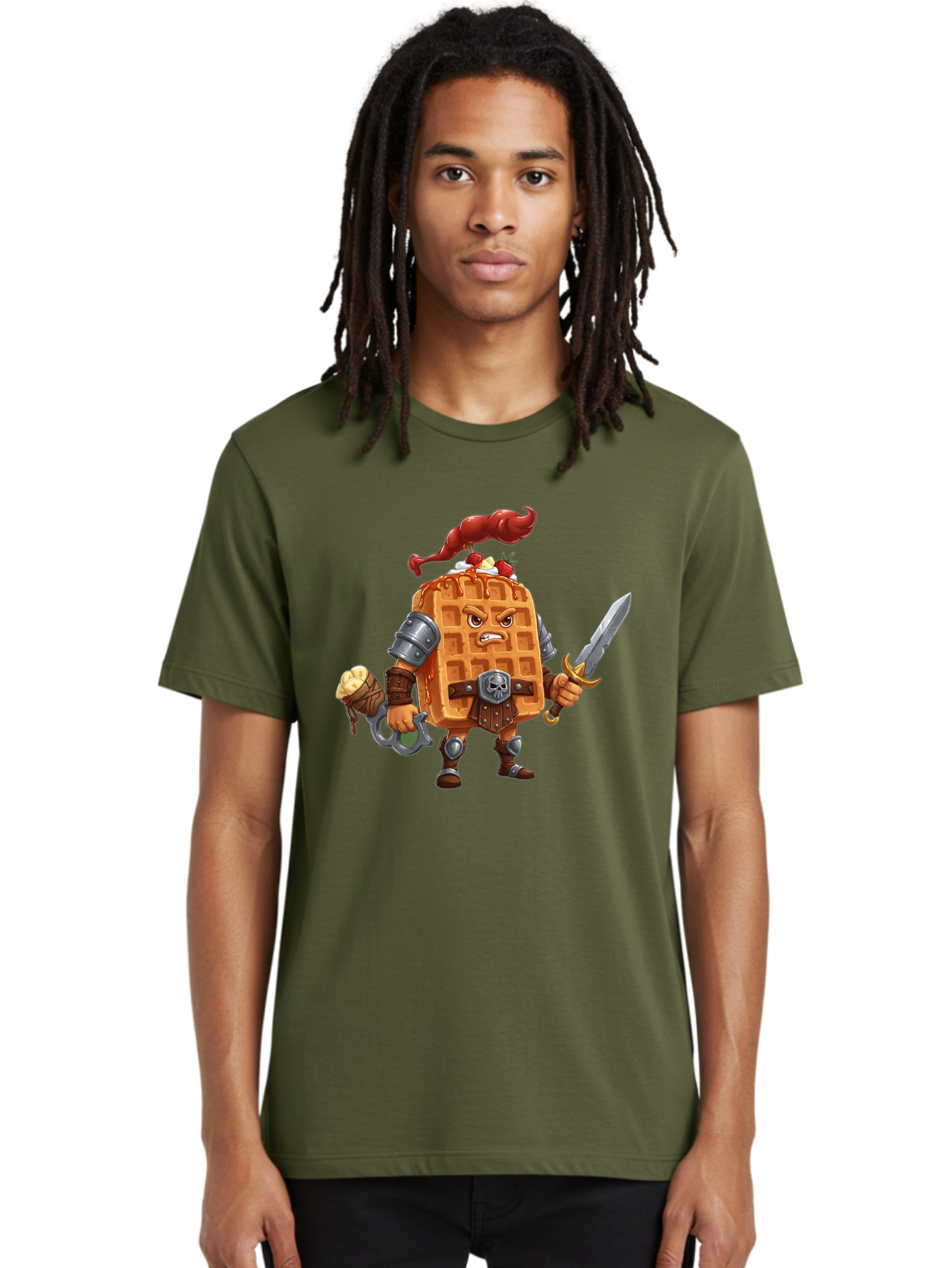 Waffle-Knight Men'S Graphic Tee, 100% Cotton, Comfortable Casual Summer Wear, Machine Washable, Vintage Camera, Old Camera, Antique Camera, Black Camera, Classic Photography, Photography Equipment, Nostalgic Device, Film Camera, Camera Art Bal584