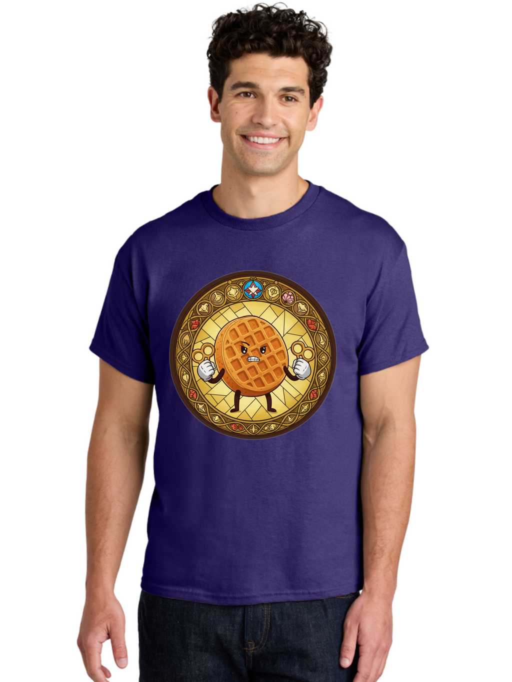 Waffle Men'S Graphic Tee, 100% Cotton, Comfortable Casual Summer Wear, Machine Washable, Vintage Camera, Old Camera, Antique Camera, Black Camera, Classic Photography, Photography Equipment, Nostalgic Device, Film Camera, Camera Art Bal585