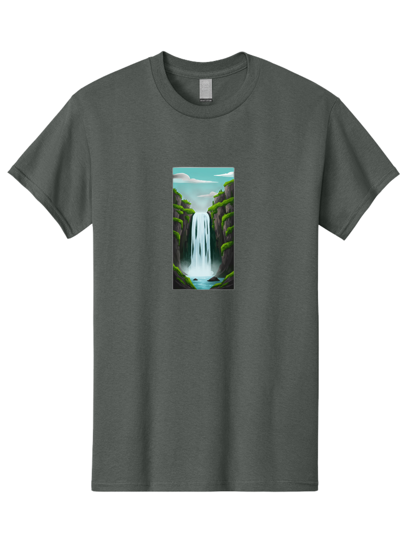 Waterfall Men'S Graphic Tee, 100% Cotton, Comfortable Casual Summer Wear, Machine Washable, Vintage Camera, Old Camera, Antique Camera, Black Camera, Classic Photography, Photography Equipment, Nostalgic Device, Film Camera, Camera Art Bal587