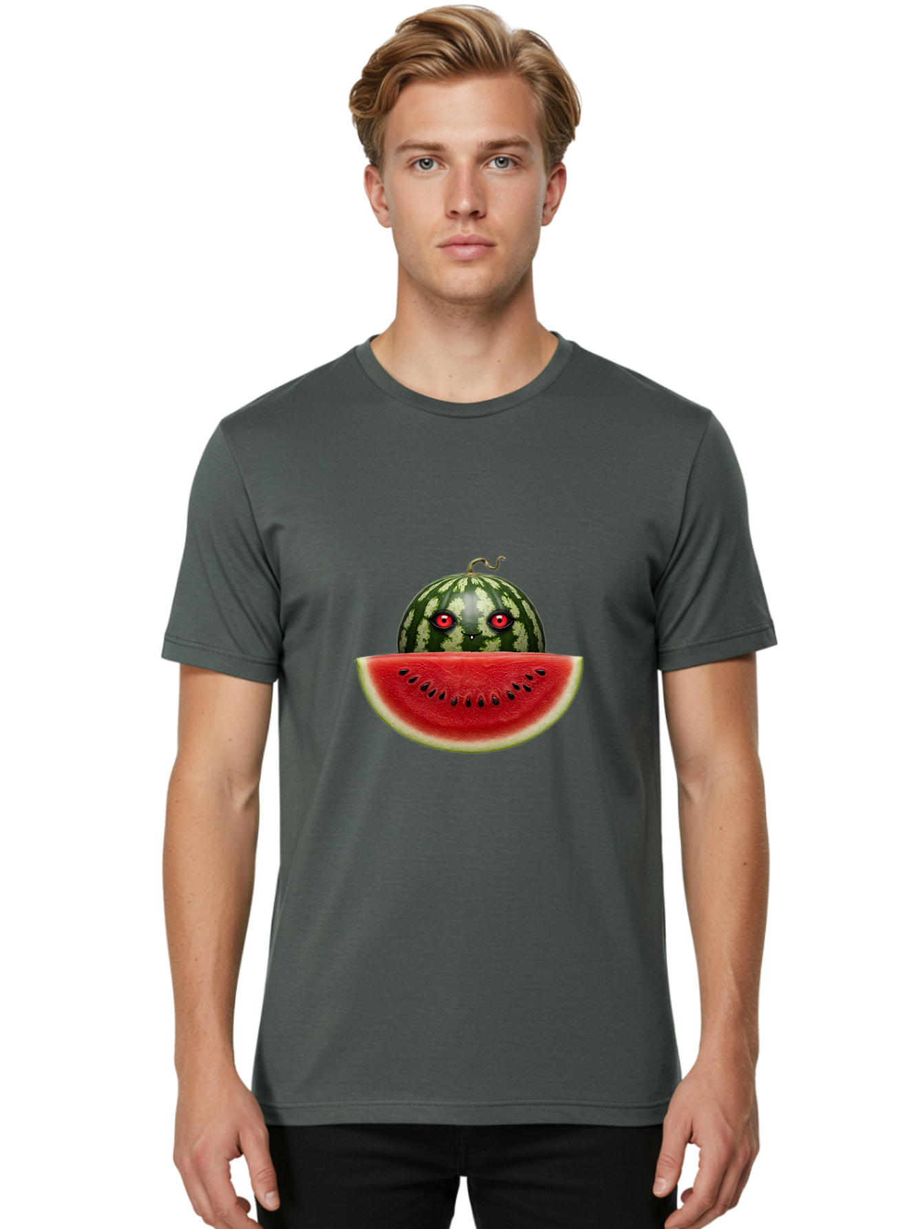 Watermelon-1 Men'S Graphic Tee, 100% Cotton, Comfortable Casual Summer Wear, Machine Washable, Vintage Camera, Old Camera, Antique Camera, Black Camera, Classic Photography, Photography Equipment, Nostalgic Device, Film Camera, Camera Art Bal588