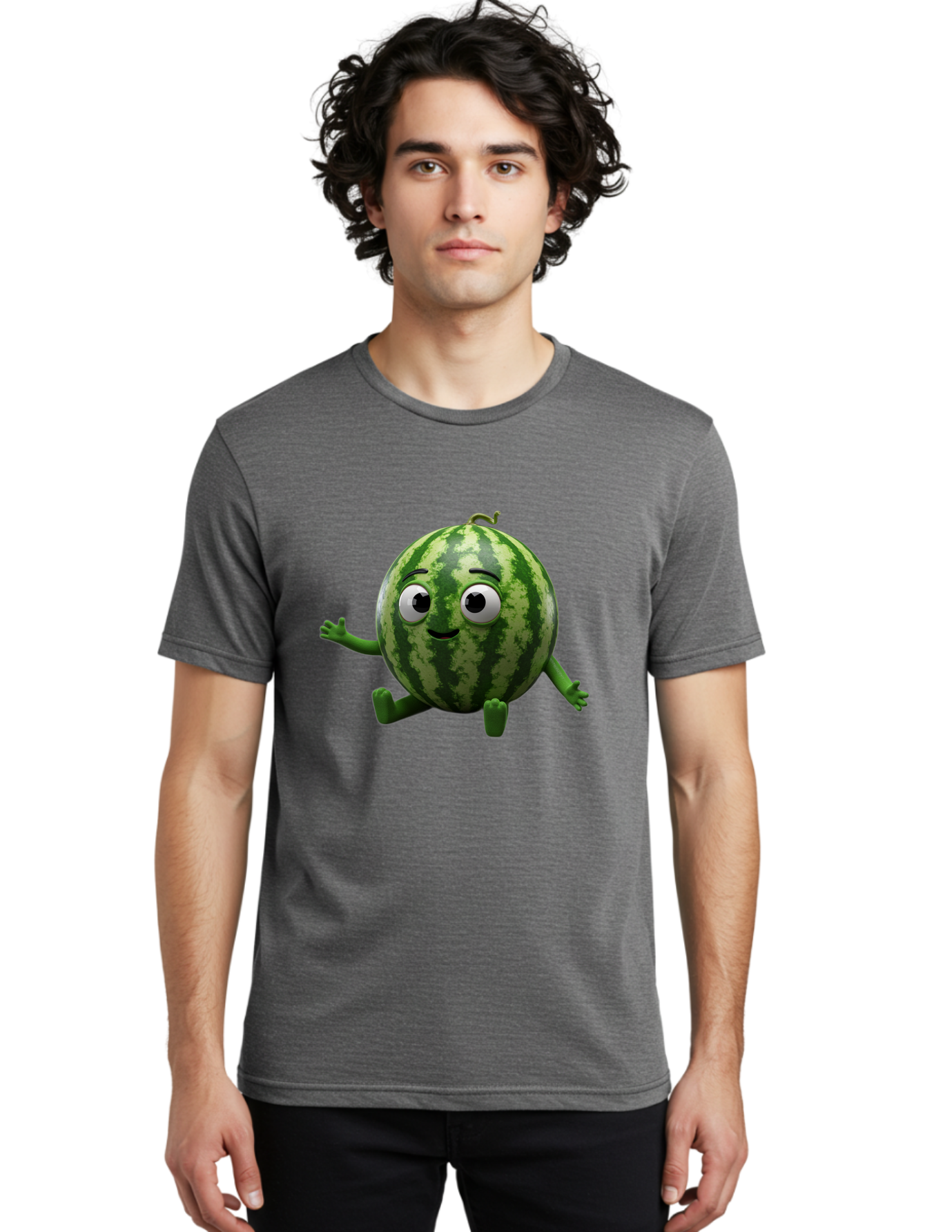 Watermelon-Character Men'S Graphic Tee, 100% Cotton, Comfortable Casual Summer Wear, Machine Washable, Vintage Camera, Old Camera, Antique Camera, Black Camera, Classic Photography, Photography Equipment, Nostalgic Device, Film Camera, Bal589