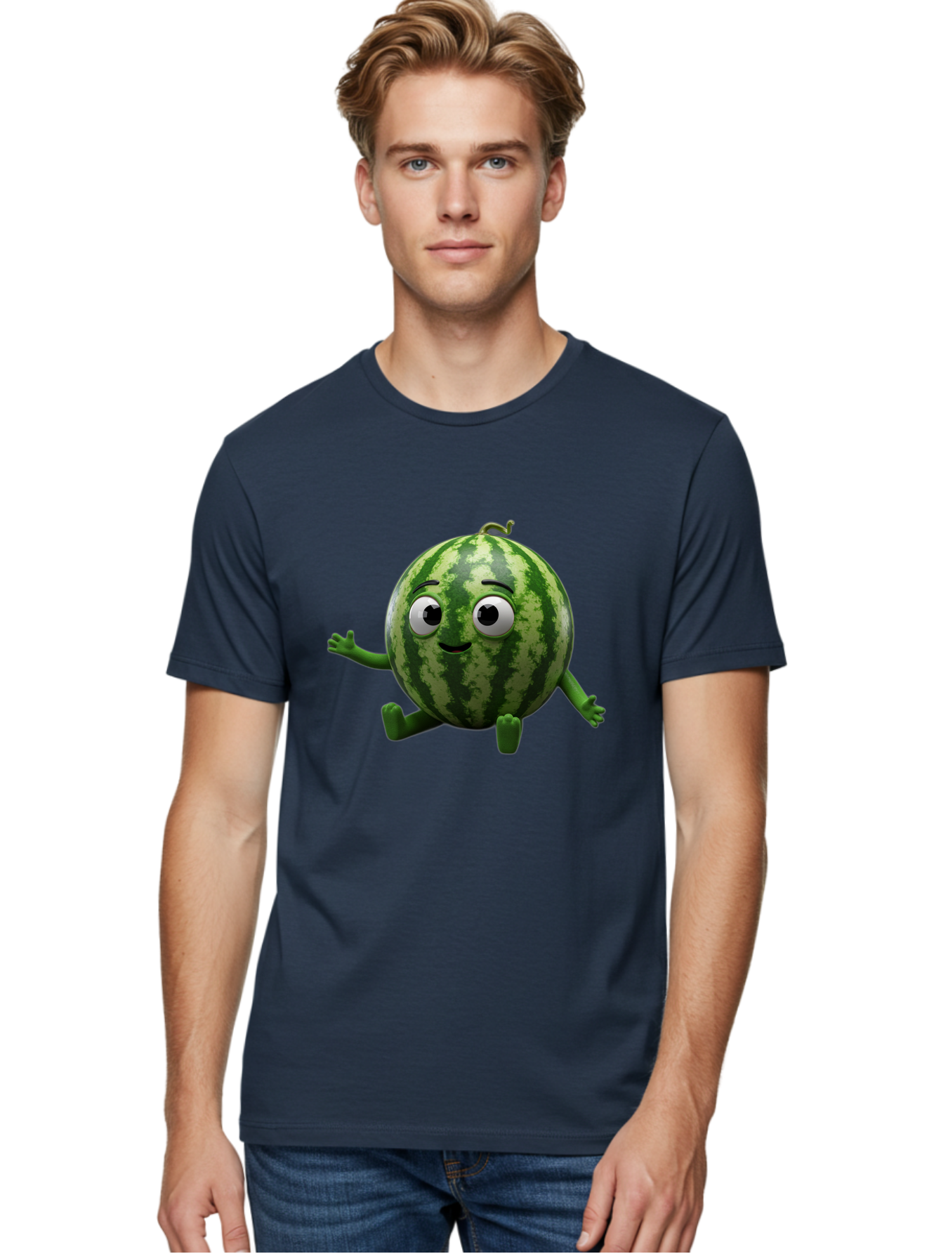 Watermelon-Character Men'S Graphic Tee, 100% Cotton, Comfortable Casual Summer Wear, Machine Washable, Vintage Camera, Old Camera, Antique Camera, Black Camera, Classic Photography, Photography Equipment, Nostalgic Device, Film Camera, Bal589