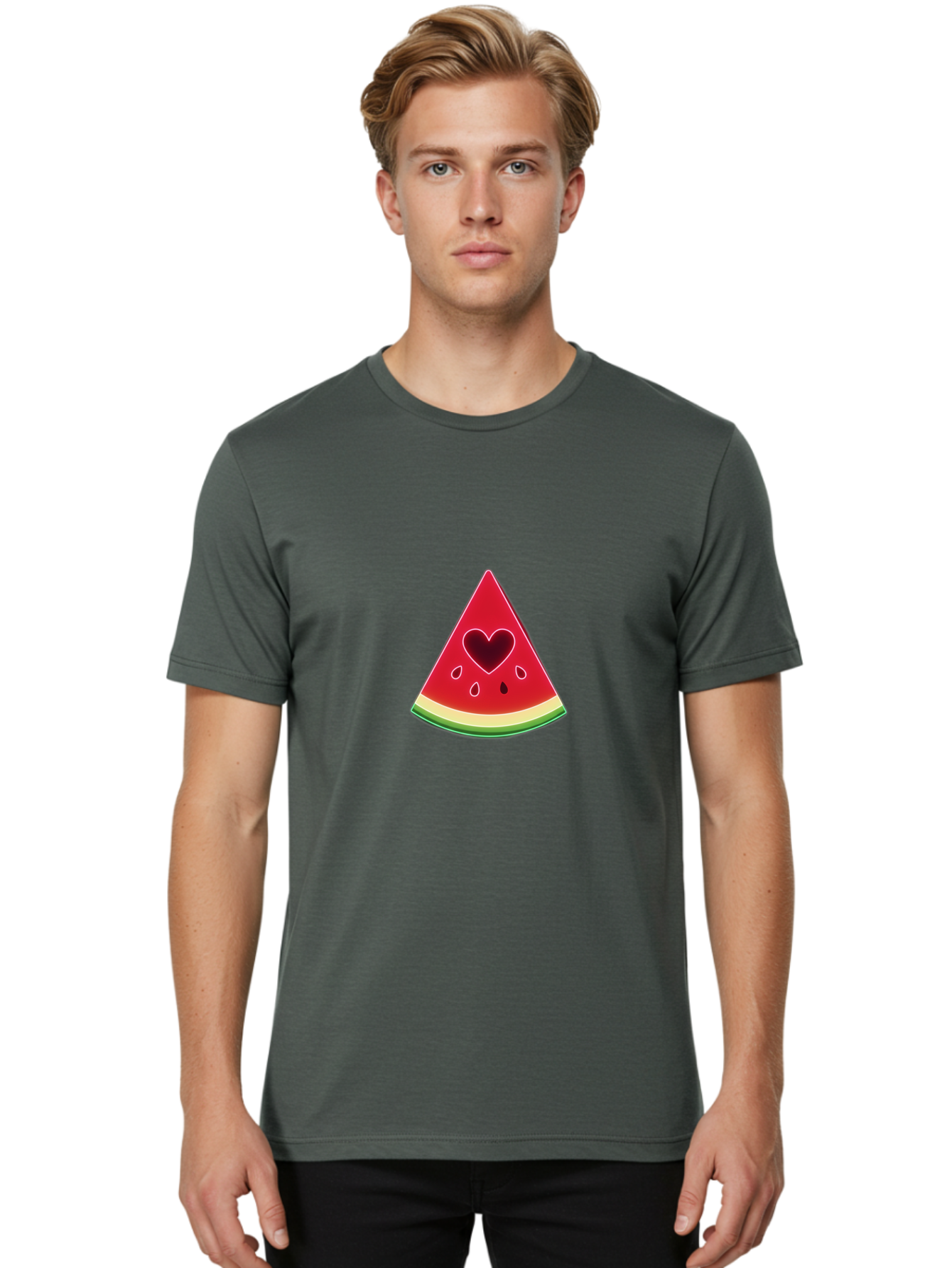 Watermelon-Slice-1 Men'S Graphic Tee, 100% Cotton, Comfortable Casual Summer Wear, Machine Washable, Vintage Camera, Old Camera, Antique Camera, Black Camera, Classic Photography, Photography Equipment, Nostalgic Device, Film Camera, Bal590