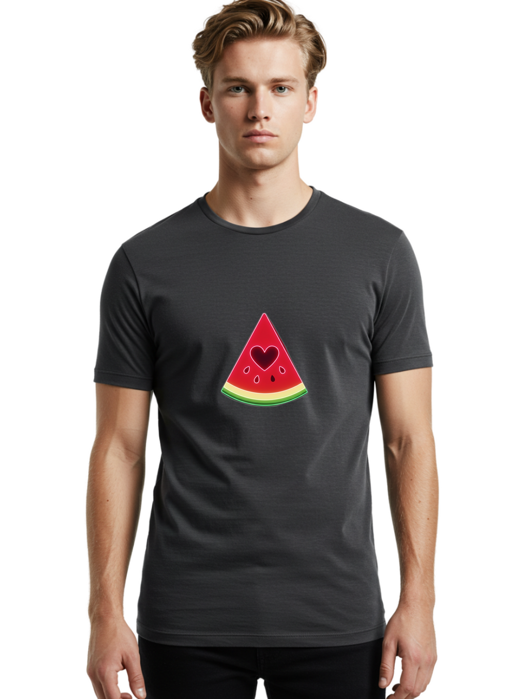 Watermelon-Slice-1 Men'S Graphic Tee, 100% Cotton, Comfortable Casual Summer Wear, Machine Washable, Vintage Camera, Old Camera, Antique Camera, Black Camera, Classic Photography, Photography Equipment, Nostalgic Device, Film Camera, Bal590
