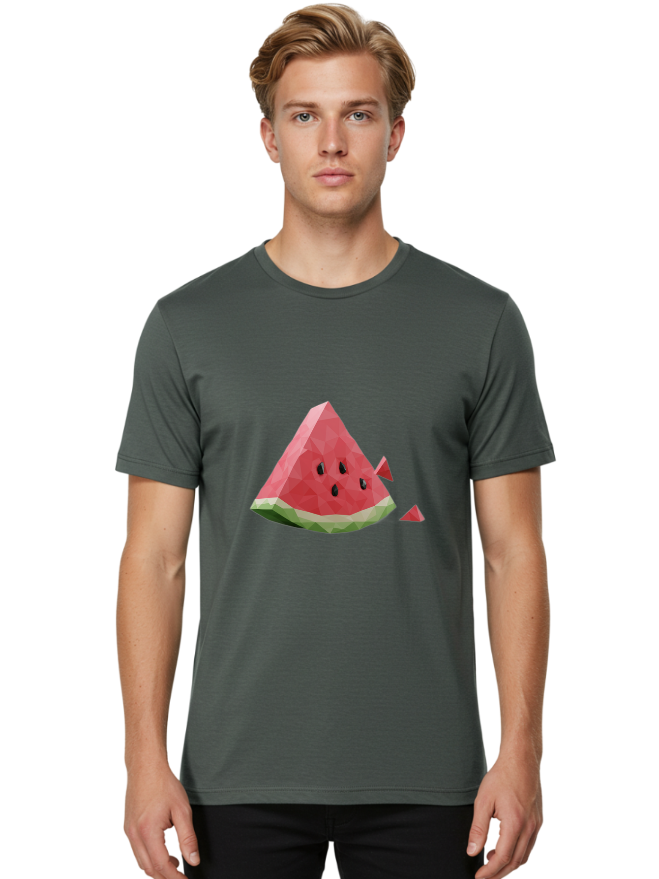 Watermelon-Slice-2 Men'S Graphic Tee, 100% Cotton, Comfortable Casual Summer Wear, Machine Washable, Vintage Camera, Old Camera, Antique Camera, Black Camera, Classic Photography, Photography Equipment, Nostalgic Device, Film Camera, Bal591