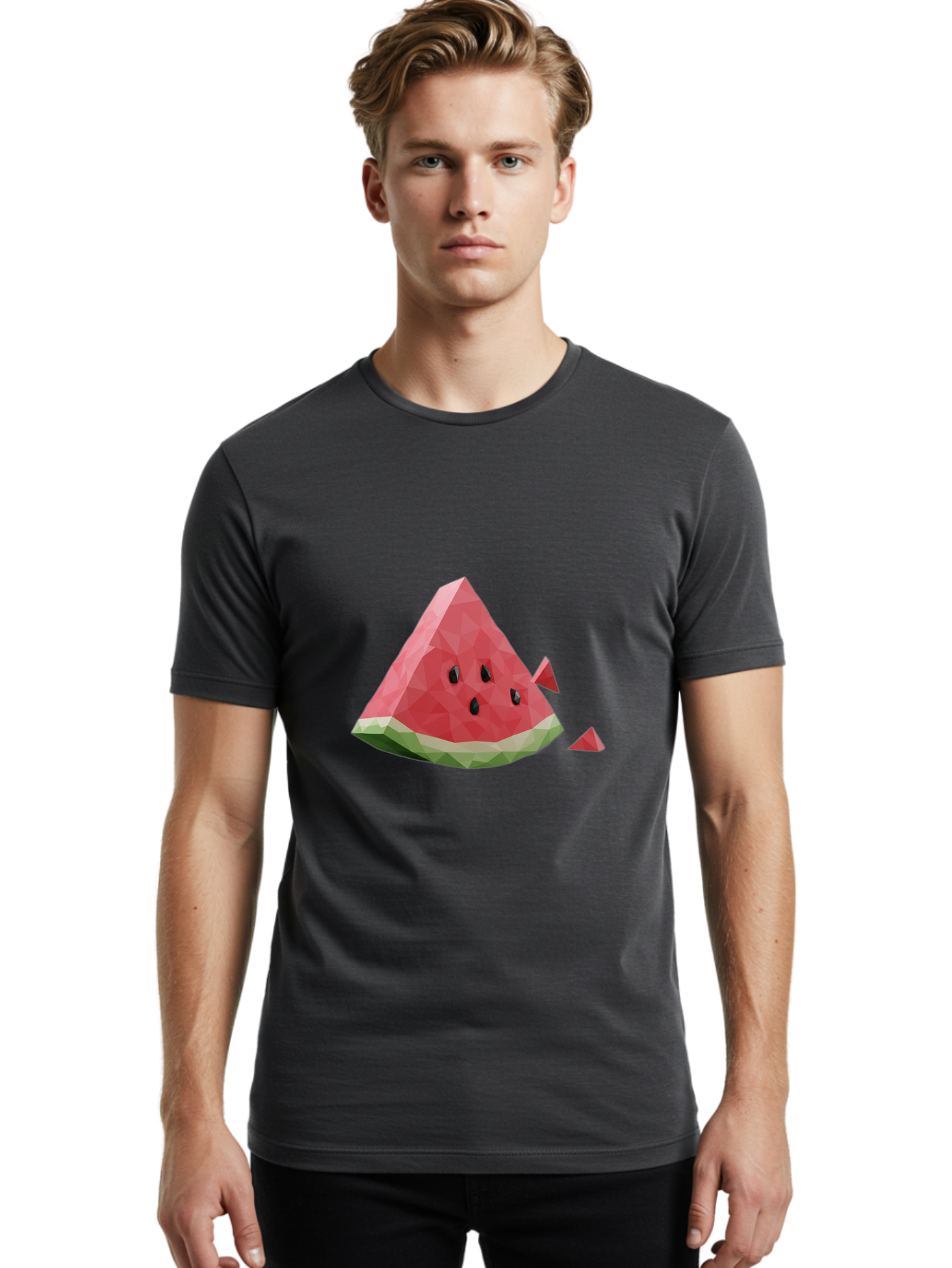 Watermelon-Slice-2 Men'S Graphic Tee, 100% Cotton, Comfortable Casual Summer Wear, Machine Washable, Vintage Camera, Old Camera, Antique Camera, Black Camera, Classic Photography, Photography Equipment, Nostalgic Device, Film Camera, Bal591