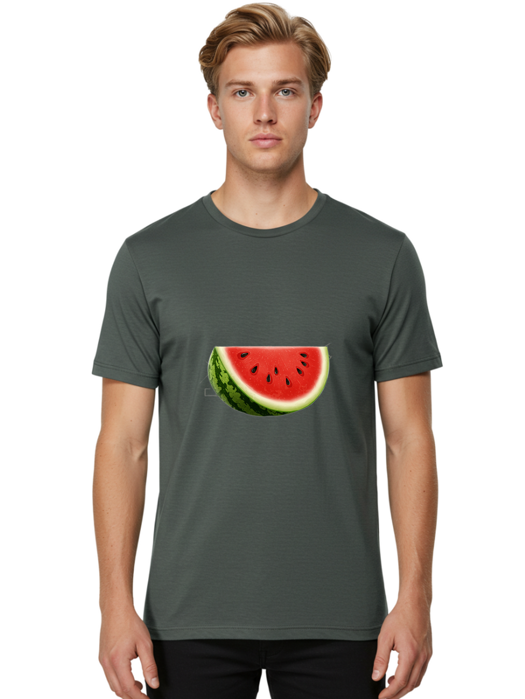 Watermelon-Slice-4 Men'S Graphic Tee, 100% Cotton, Comfortable Casual Summer Wear, Machine Washable, Vintage Camera, Old Camera, Antique Camera, Black Camera, Classic Photography, Photography Equipment, Nostalgic Device, Film Camera, Bal593