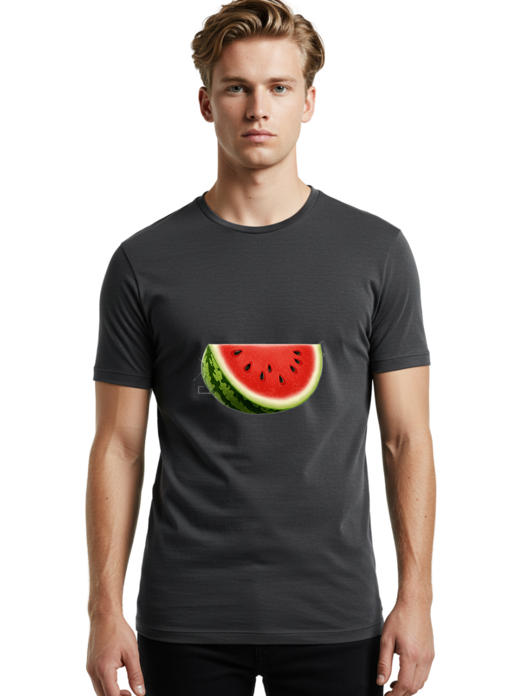 Watermelon-Slice-4 Men'S Graphic Tee, 100% Cotton, Comfortable Casual Summer Wear, Machine Washable, Vintage Camera, Old Camera, Antique Camera, Black Camera, Classic Photography, Photography Equipment, Nostalgic Device, Film Camera, Bal593