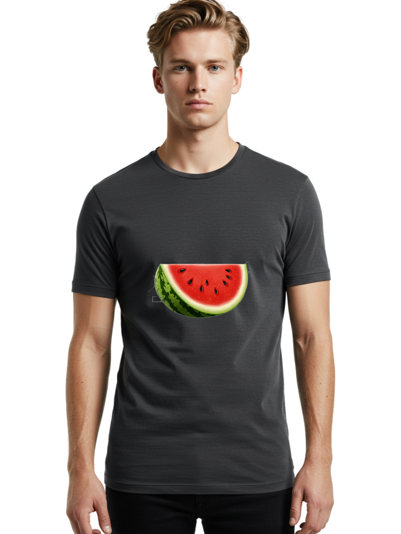 Watermelon-Slice-4 Men'S Graphic Tee, 100% Cotton, Comfortable Casual Summer Wear, Machine Washable, Vintage Camera, Old Camera, Antique Camera, Black Camera, Classic Photography, Photography Equipment, Nostalgic Device, Film Camera, Bal593