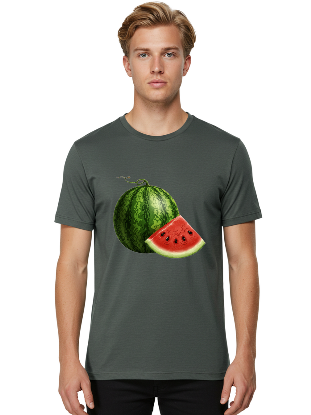 Watermelon-Slice-5 Men'S Graphic Tee, 100% Cotton, Comfortable Casual Summer Wear, Machine Washable, Vintage Camera, Old Camera, Antique Camera, Black Camera, Classic Photography, Photography Equipment, Nostalgic Device, Film Camera, Bal594