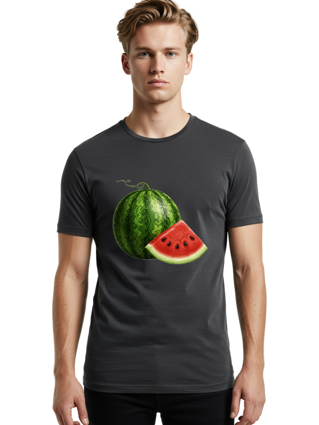 Watermelon-Slice-5 Men'S Graphic Tee, 100% Cotton, Comfortable Casual Summer Wear, Machine Washable, Vintage Camera, Old Camera, Antique Camera, Black Camera, Classic Photography, Photography Equipment, Nostalgic Device, Film Camera, Bal594