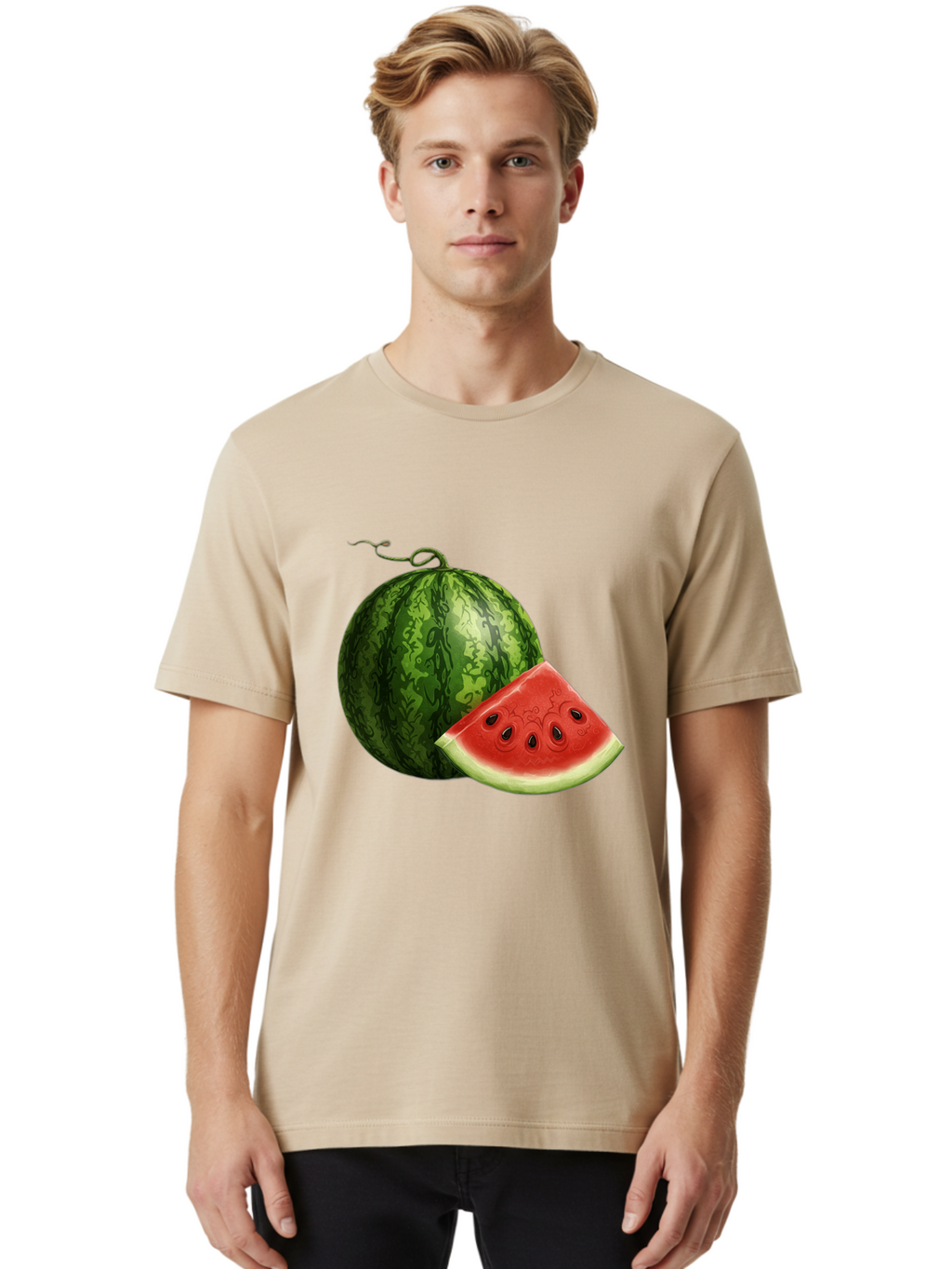 Watermelon-Slice-5 Men'S Graphic Tee, 100% Cotton, Comfortable Casual Summer Wear, Machine Washable, Vintage Camera, Old Camera, Antique Camera, Black Camera, Classic Photography, Photography Equipment, Nostalgic Device, Film Camera, Bal594