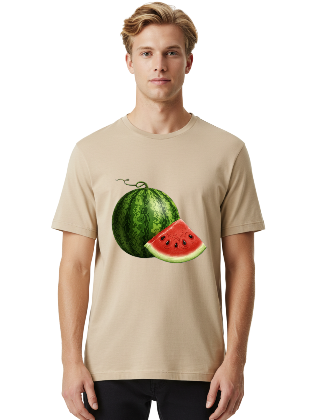Watermelon-Slice-5 Men'S Graphic Tee, 100% Cotton, Comfortable Casual Summer Wear, Machine Washable, Vintage Camera, Old Camera, Antique Camera, Black Camera, Classic Photography, Photography Equipment, Nostalgic Device, Film Camera, Bal594
