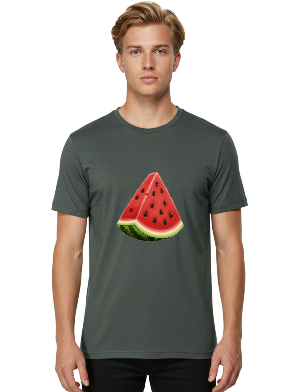 Watermelon-Slice-7 Men'S Graphic Tee, 100% Cotton, Comfortable Casual Summer Wear, Machine Washable, Vintage Camera, Old Camera, Antique Camera, Black Camera, Classic Photography, Photography Equipment, Nostalgic Device, Film Camera, Bal596