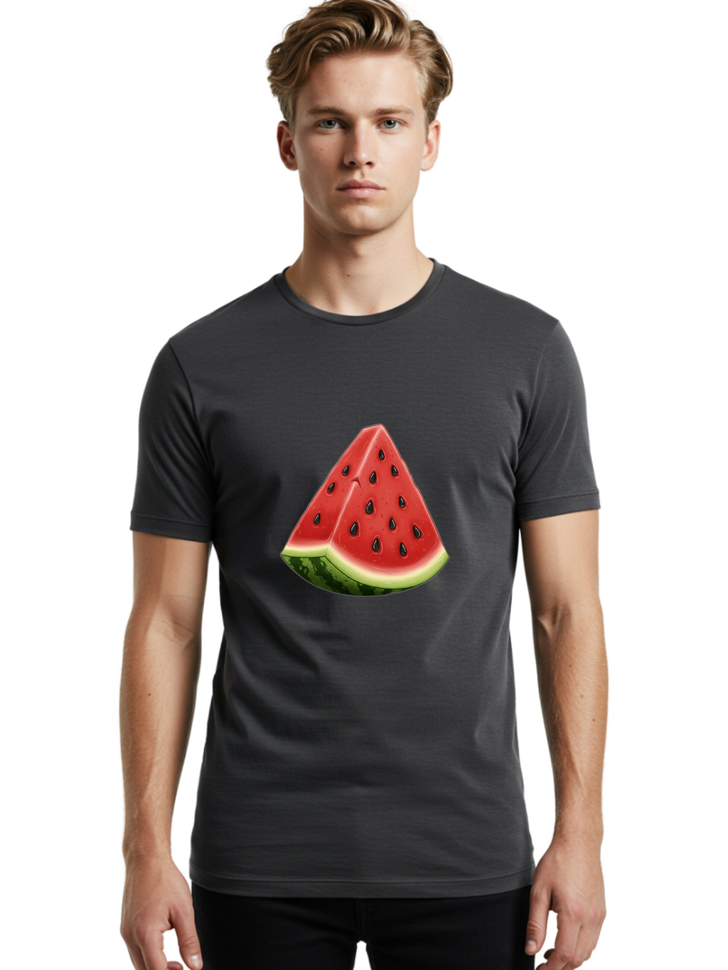 Watermelon-Slice-7 Men'S Graphic Tee, 100% Cotton, Comfortable Casual Summer Wear, Machine Washable, Vintage Camera, Old Camera, Antique Camera, Black Camera, Classic Photography, Photography Equipment, Nostalgic Device, Film Camera, Bal596