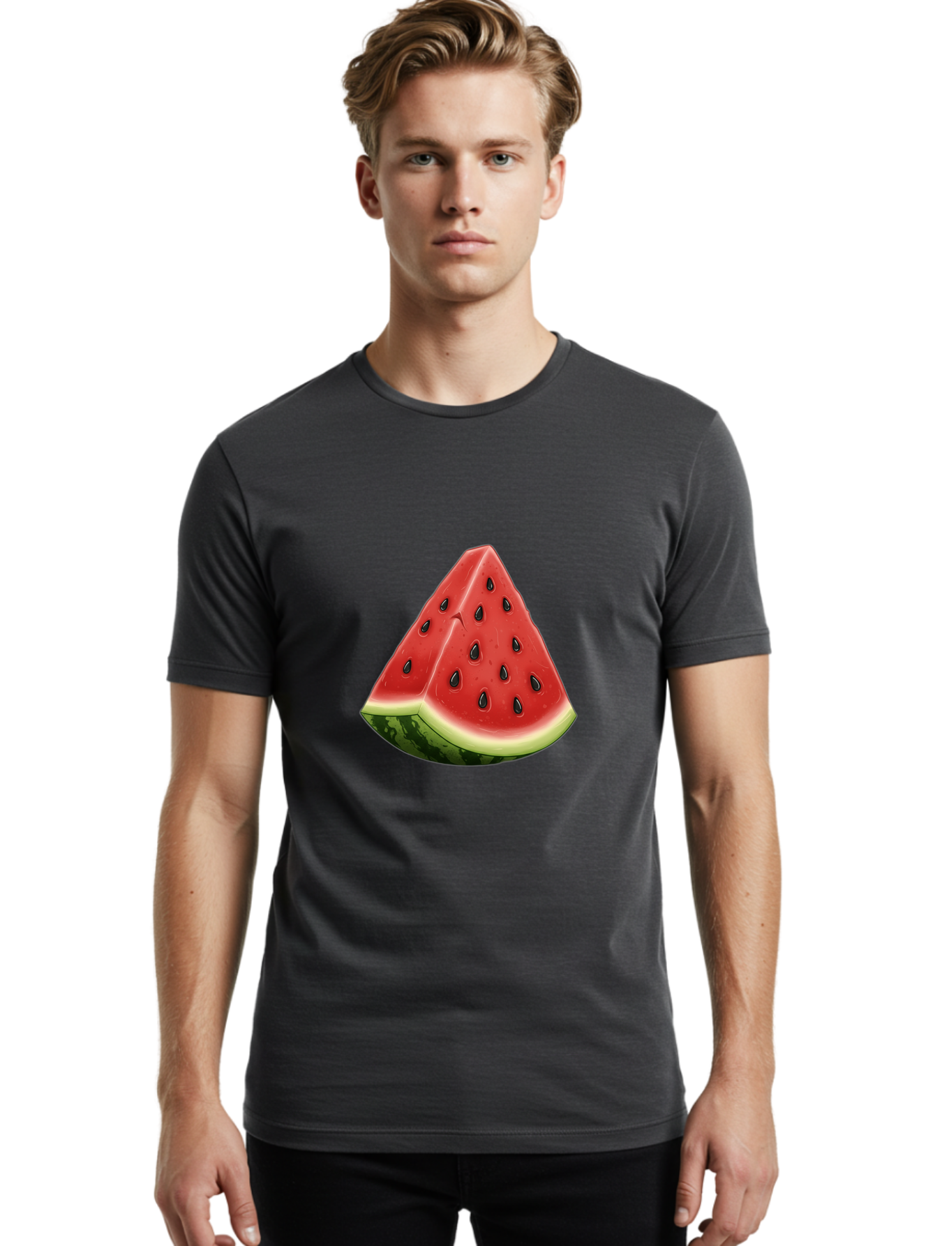 Watermelon-Slice-7 Men'S Graphic Tee, 100% Cotton, Comfortable Casual Summer Wear, Machine Washable, Vintage Camera, Old Camera, Antique Camera, Black Camera, Classic Photography, Photography Equipment, Nostalgic Device, Film Camera, Bal596