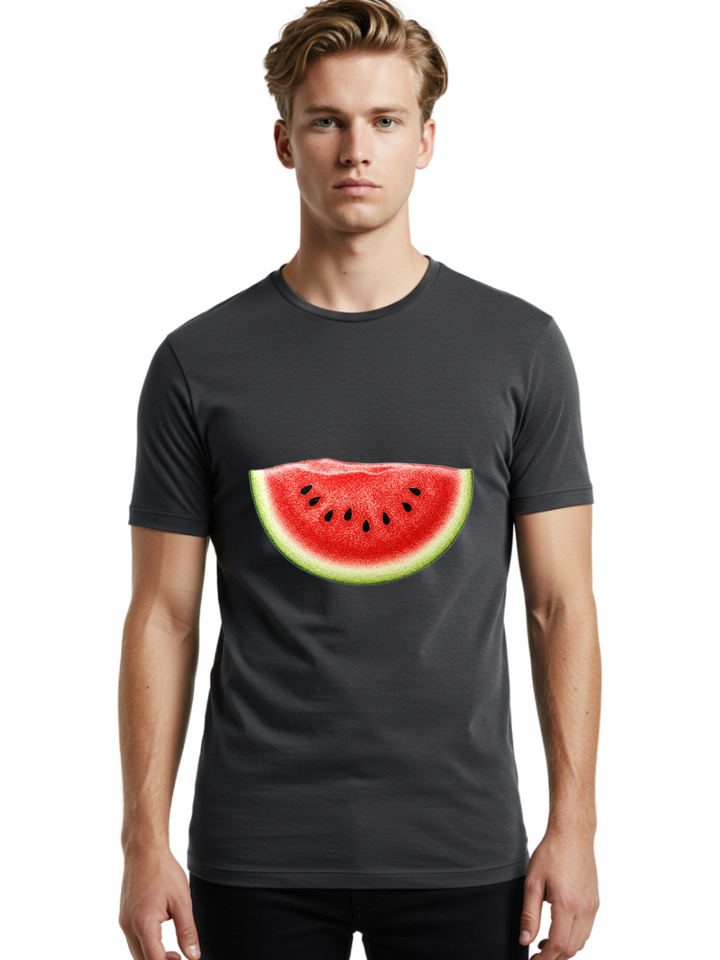 Watermelon-Slice-8 Men'S Graphic Tee, 100% Cotton, Comfortable Casual Summer Wear, Machine Washable, Vintage Camera, Old Camera, Antique Camera, Black Camera, Classic Photography, Photography Equipment, Nostalgic Device, Film Camera, Bal597