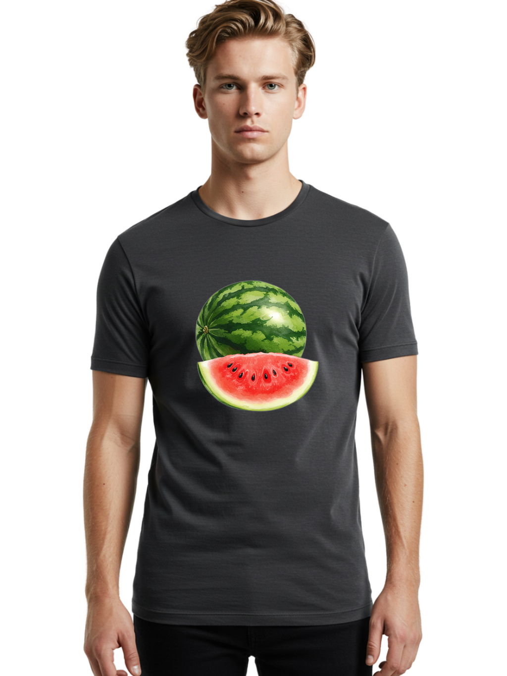 Watermelon Men'S Graphic Tee, 100% Cotton, Comfortable Casual Summer Wear, Machine Washable, Vintage Camera, Old Camera, Antique Camera, Black Camera, Classic Photography, Photography Equipment, Nostalgic Device, Film Camera, Camera Art Bal599