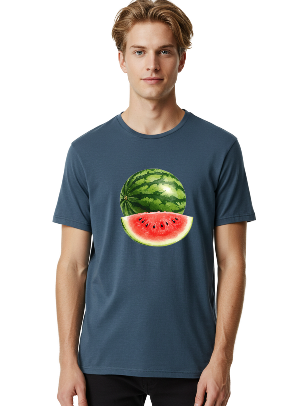 Watermelon Men'S Graphic Tee, 100% Cotton, Comfortable Casual Summer Wear, Machine Washable, Vintage Camera, Old Camera, Antique Camera, Black Camera, Classic Photography, Photography Equipment, Nostalgic Device, Film Camera, Camera Art Bal599