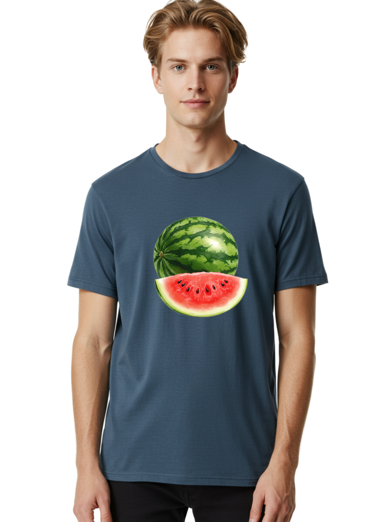 Watermelon Men'S Graphic Tee, 100% Cotton, Comfortable Casual Summer Wear, Machine Washable, Vintage Camera, Old Camera, Antique Camera, Black Camera, Classic Photography, Photography Equipment, Nostalgic Device, Film Camera, Camera Art Bal599