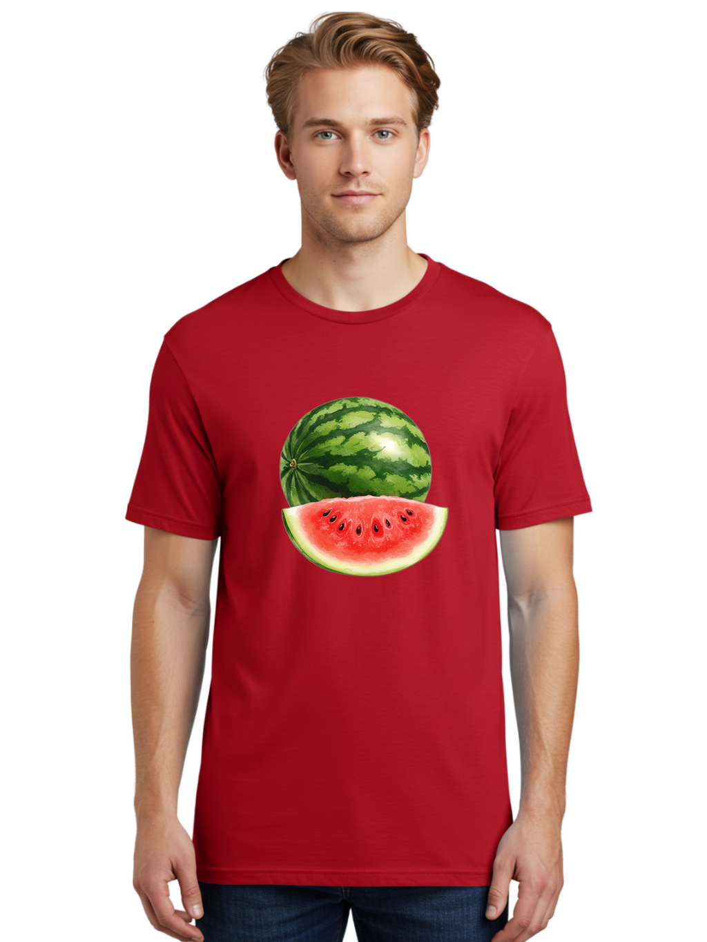 Watermelon Men'S Graphic Tee, 100% Cotton, Comfortable Casual Summer Wear, Machine Washable, Vintage Camera, Old Camera, Antique Camera, Black Camera, Classic Photography, Photography Equipment, Nostalgic Device, Film Camera, Camera Art Bal599