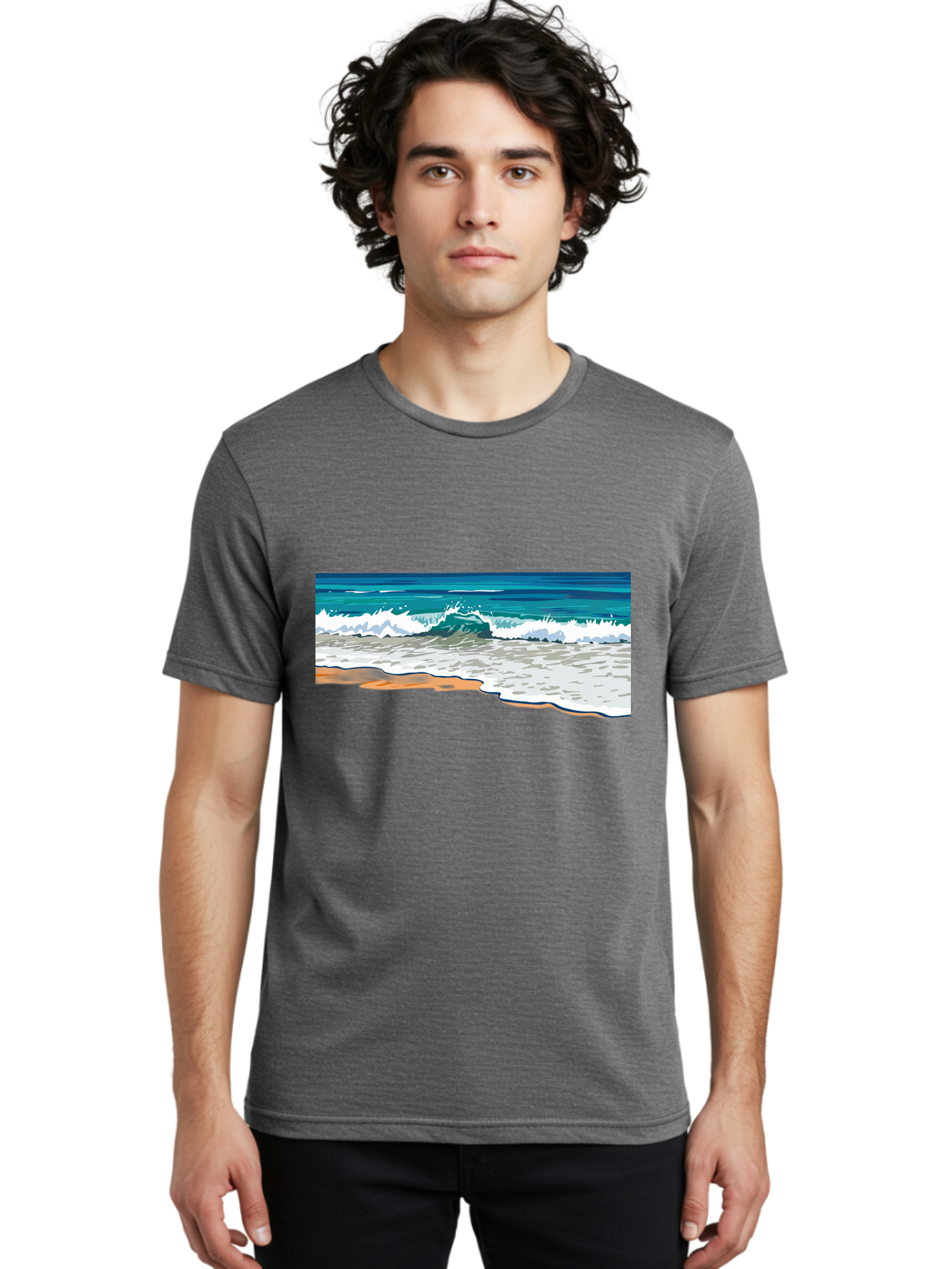 Waves-Crashing-On-Shore Men'S Graphic Tee, 100% Cotton, Comfortable Casual Summer Wear, Machine Washable, Vintage Camera, Old Camera, Antique Camera, Black Camera, Classic Photography, Photography Equipment, Nostalgic Device, Film Camera, Bal600