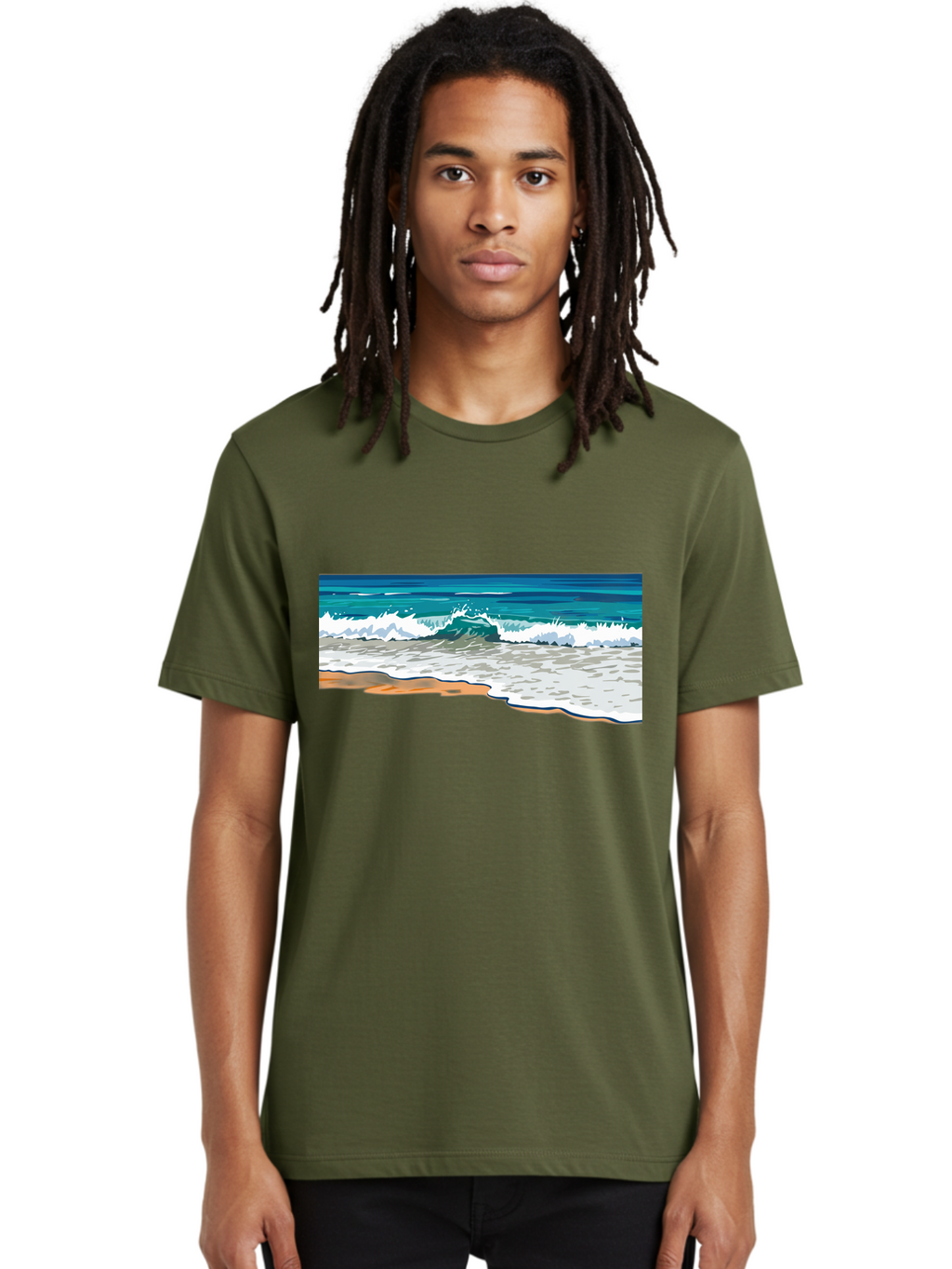 Waves-Crashing-On-Shore Men'S Graphic Tee, 100% Cotton, Comfortable Casual Summer Wear, Machine Washable, Vintage Camera, Old Camera, Antique Camera, Black Camera, Classic Photography, Photography Equipment, Nostalgic Device, Film Camera, Bal600