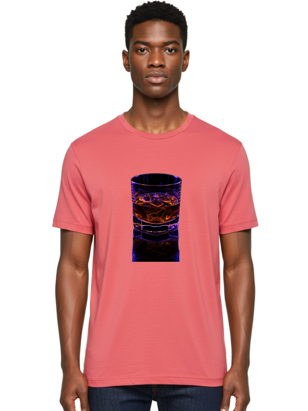 Whiskey-Glass-1 Men'S Graphic Tee, 100% Cotton, Comfortable Casual Summer Wear, Machine Washable, Vintage Camera, Old Camera, Antique Camera, Black Camera, Classic Photography, Photography Equipment, Nostalgic Device, Film Camera, Camera Art Bal604