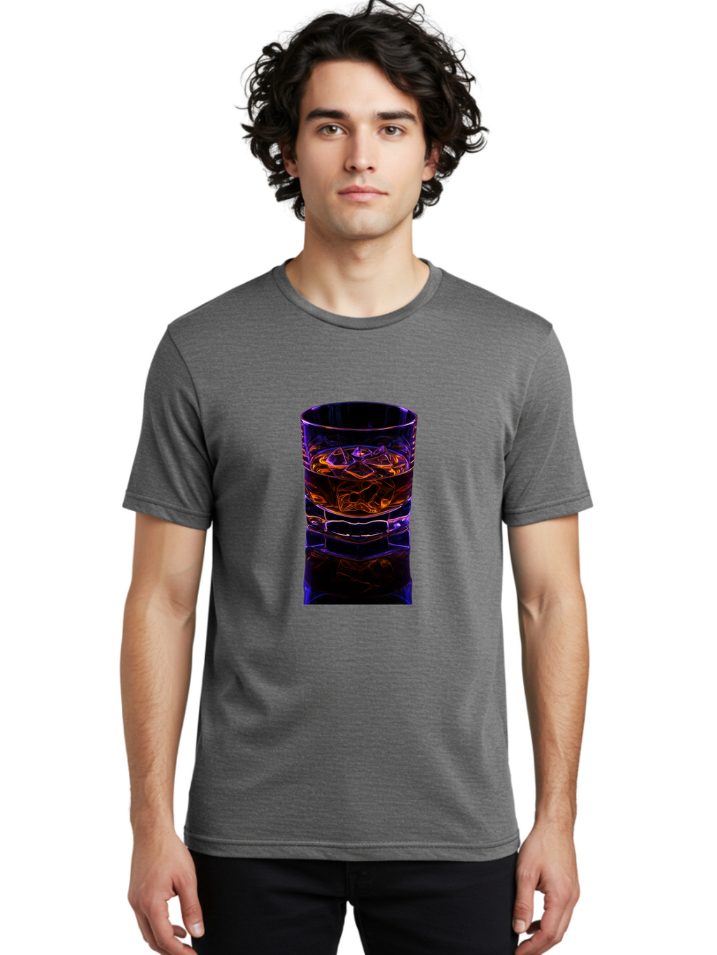 Whiskey-Glass-1 Men'S Graphic Tee, 100% Cotton, Comfortable Casual Summer Wear, Machine Washable, Vintage Camera, Old Camera, Antique Camera, Black Camera, Classic Photography, Photography Equipment, Nostalgic Device, Film Camera, Camera Art Bal604