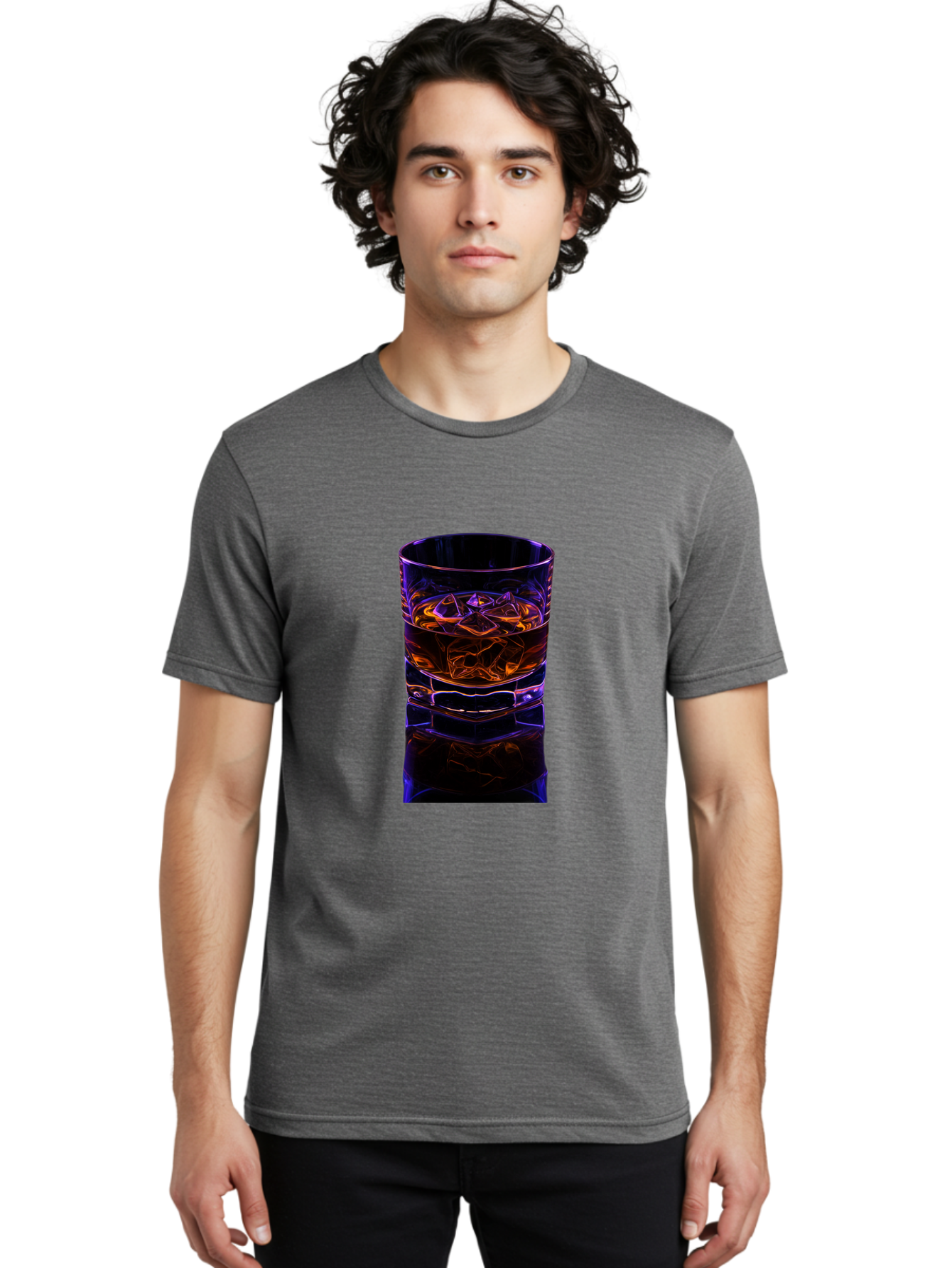 Whiskey-Glass-1 Men'S Graphic Tee, 100% Cotton, Comfortable Casual Summer Wear, Machine Washable, Vintage Camera, Old Camera, Antique Camera, Black Camera, Classic Photography, Photography Equipment, Nostalgic Device, Film Camera, Camera Art Bal604