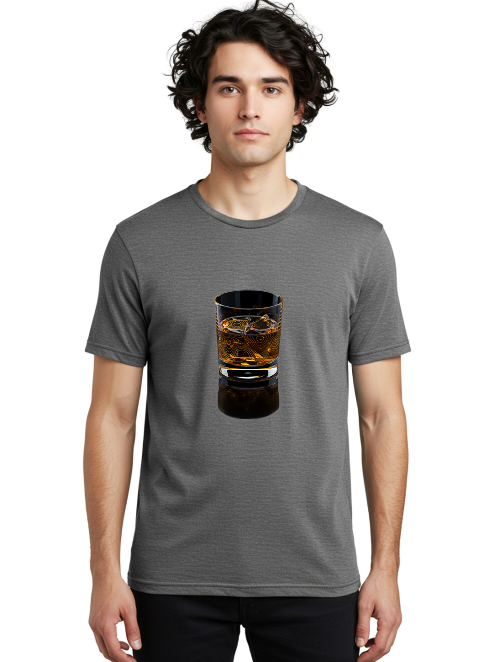 Whiskey-Glass-2 Men'S Graphic Tee, 100% Cotton, Comfortable Casual Summer Wear, Machine Washable, Vintage Camera, Old Camera, Antique Camera, Black Camera, Classic Photography, Photography Equipment, Nostalgic Device, Film Camera, Camera Art Bal605
