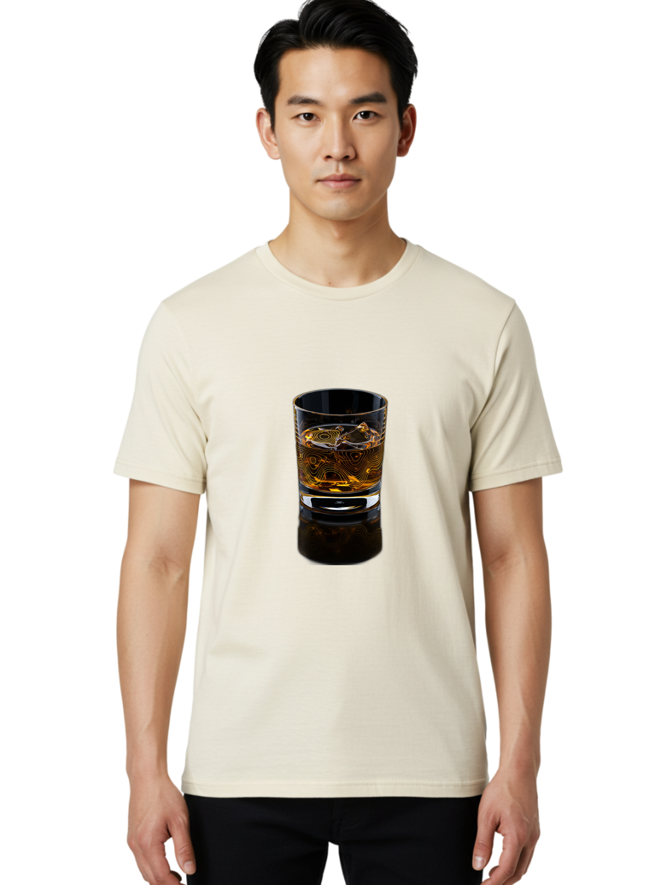 Whiskey-Glass-2 Men'S Graphic Tee, 100% Cotton, Comfortable Casual Summer Wear, Machine Washable, Vintage Camera, Old Camera, Antique Camera, Black Camera, Classic Photography, Photography Equipment, Nostalgic Device, Film Camera, Camera Art Bal605