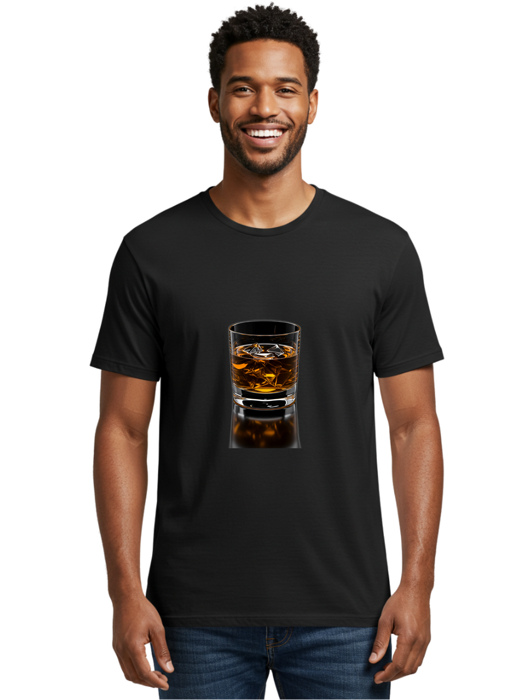 Whiskey-Glass Men'S Graphic Tee, 100% Cotton, Comfortable Casual Summer Wear, Machine Washable, Vintage Camera, Old Camera, Antique Camera, Black Camera, Classic Photography, Photography Equipment, Nostalgic Device, Film Camera, Camera Art Bal606