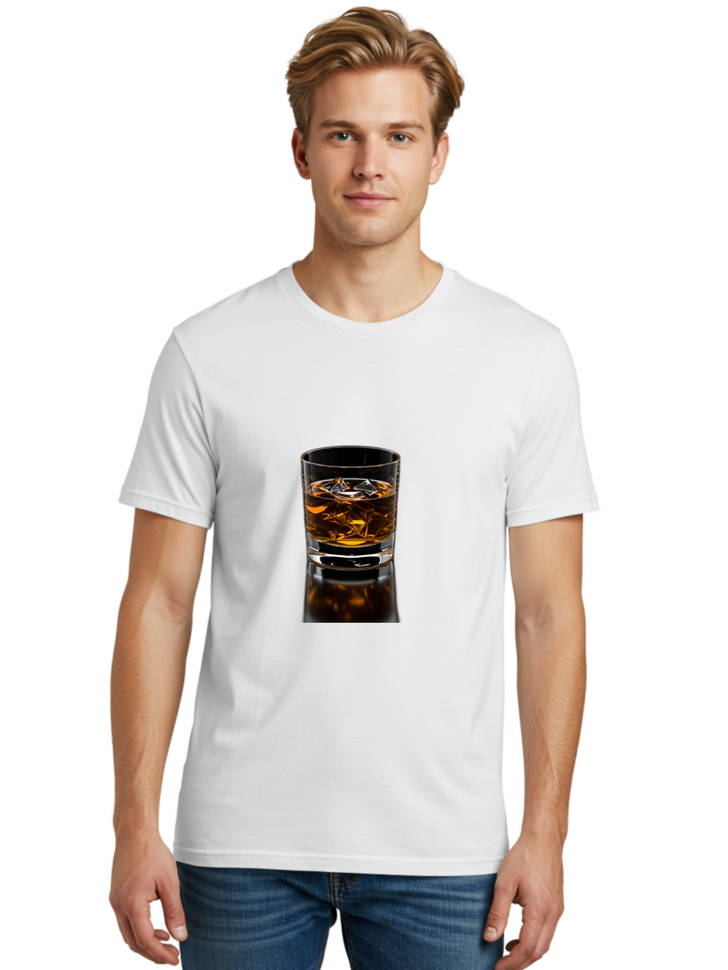 Whiskey-Glass Men'S Graphic Tee, 100% Cotton, Comfortable Casual Summer Wear, Machine Washable, Vintage Camera, Old Camera, Antique Camera, Black Camera, Classic Photography, Photography Equipment, Nostalgic Device, Film Camera, Camera Art Bal606