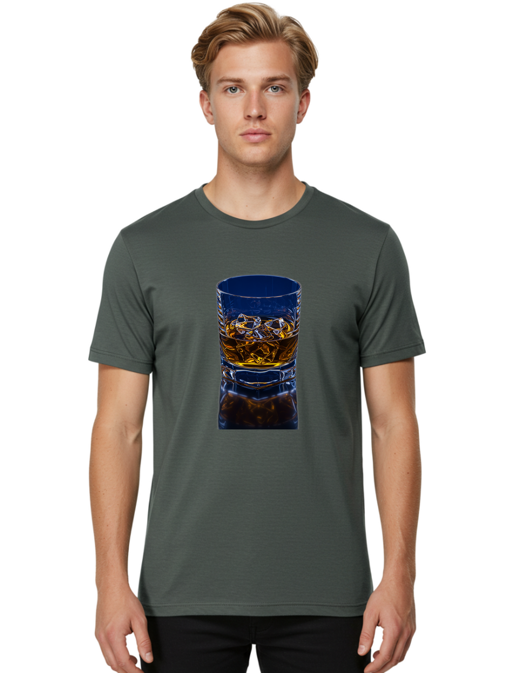Whiskey-On-The-Rocks-1 Men'S Graphic Tee, 100% Cotton, Comfortable Casual Summer Wear, Machine Washable, Vintage Camera, Old Camera, Antique Camera, Black Camera, Classic Photography, Photography Equipment, Nostalgic Device, Film Camera, Bal607