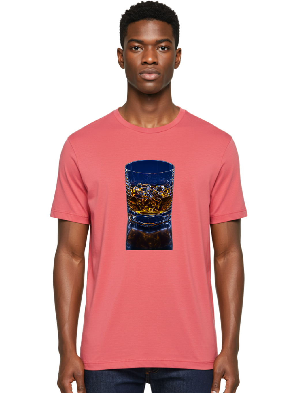 Whiskey-On-The-Rocks-1 Men'S Graphic Tee, 100% Cotton, Comfortable Casual Summer Wear, Machine Washable, Vintage Camera, Old Camera, Antique Camera, Black Camera, Classic Photography, Photography Equipment, Nostalgic Device, Film Camera, Bal607