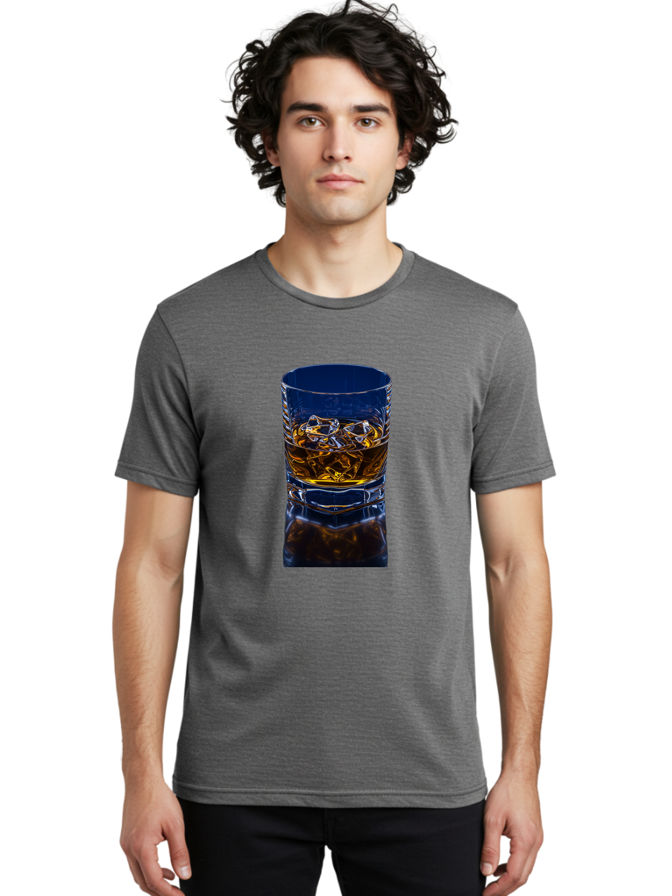 Whiskey-On-The-Rocks-1 Men'S Graphic Tee, 100% Cotton, Comfortable Casual Summer Wear, Machine Washable, Vintage Camera, Old Camera, Antique Camera, Black Camera, Classic Photography, Photography Equipment, Nostalgic Device, Film Camera, Bal607