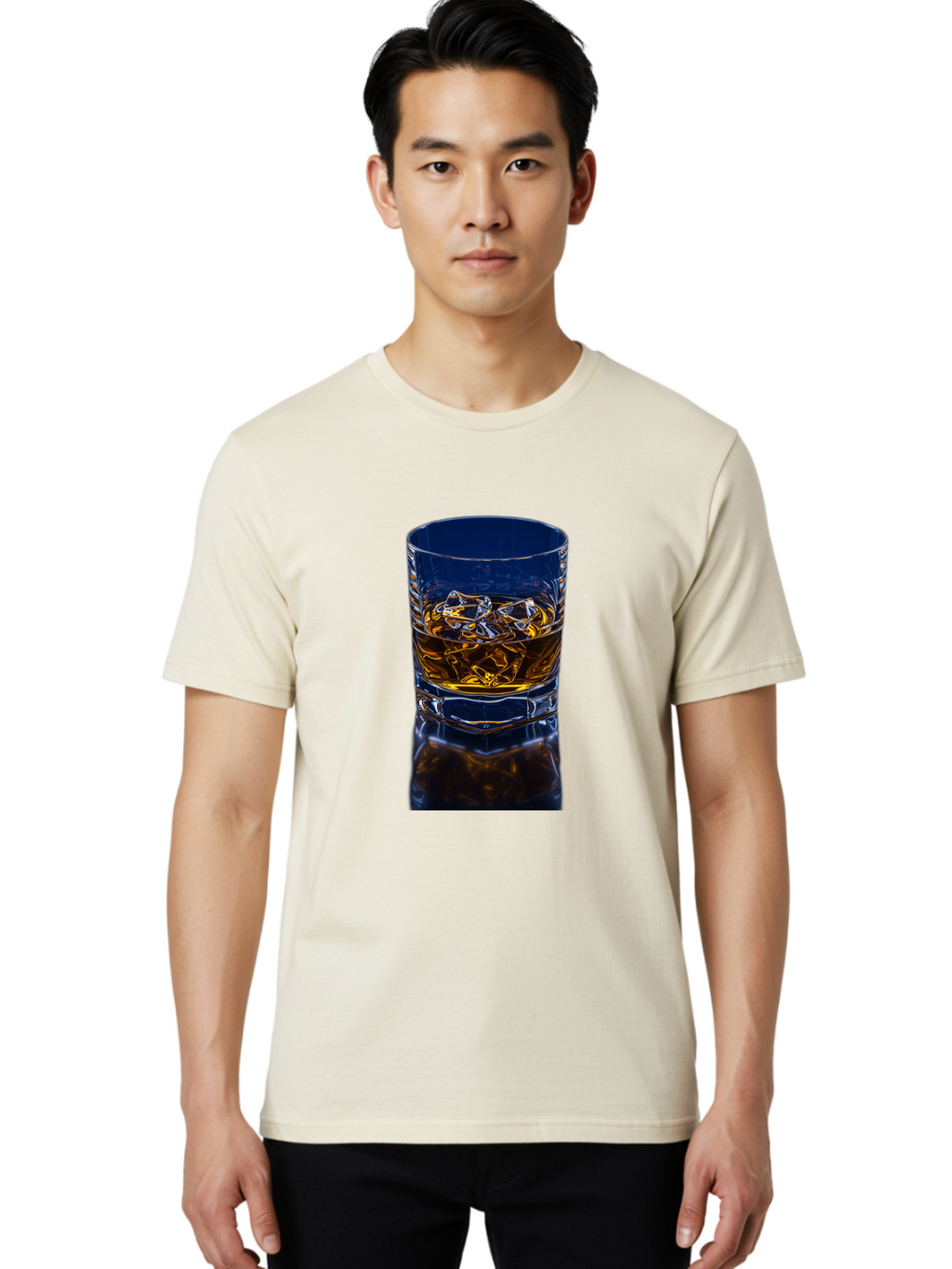 Whiskey-On-The-Rocks-1 Men'S Graphic Tee, 100% Cotton, Comfortable Casual Summer Wear, Machine Washable, Vintage Camera, Old Camera, Antique Camera, Black Camera, Classic Photography, Photography Equipment, Nostalgic Device, Film Camera, Bal607