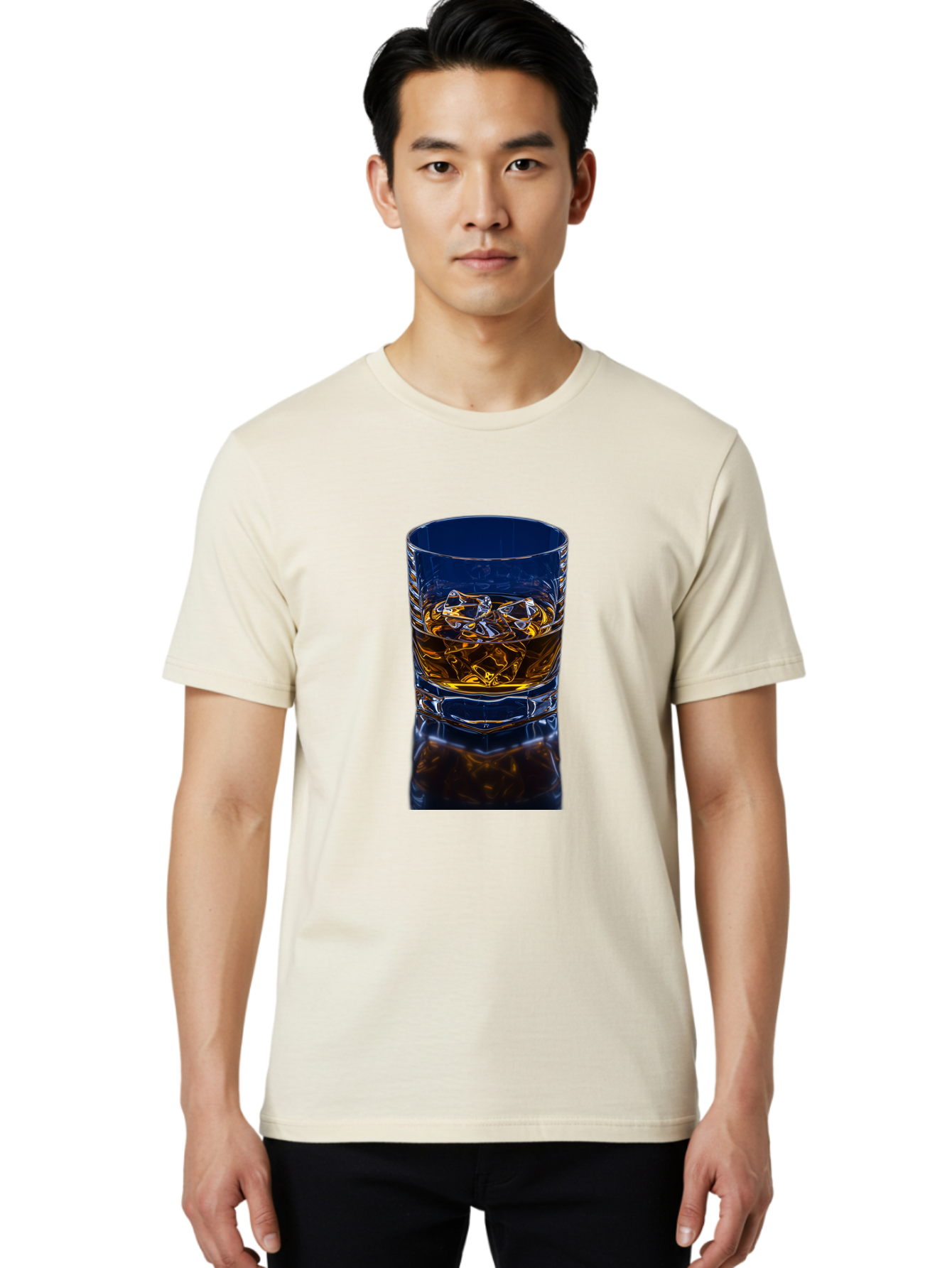 Whiskey-On-The-Rocks-1 Men'S Graphic Tee, 100% Cotton, Comfortable Casual Summer Wear, Machine Washable, Vintage Camera, Old Camera, Antique Camera, Black Camera, Classic Photography, Photography Equipment, Nostalgic Device, Film Camera, Bal607