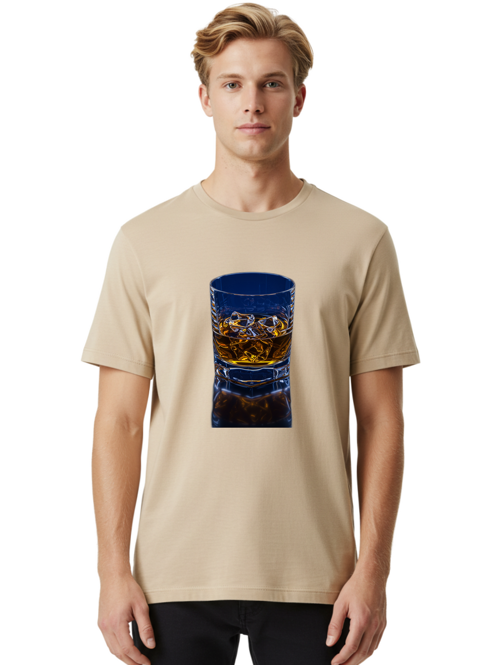 Whiskey-On-The-Rocks-1 Men'S Graphic Tee, 100% Cotton, Comfortable Casual Summer Wear, Machine Washable, Vintage Camera, Old Camera, Antique Camera, Black Camera, Classic Photography, Photography Equipment, Nostalgic Device, Film Camera, Bal607