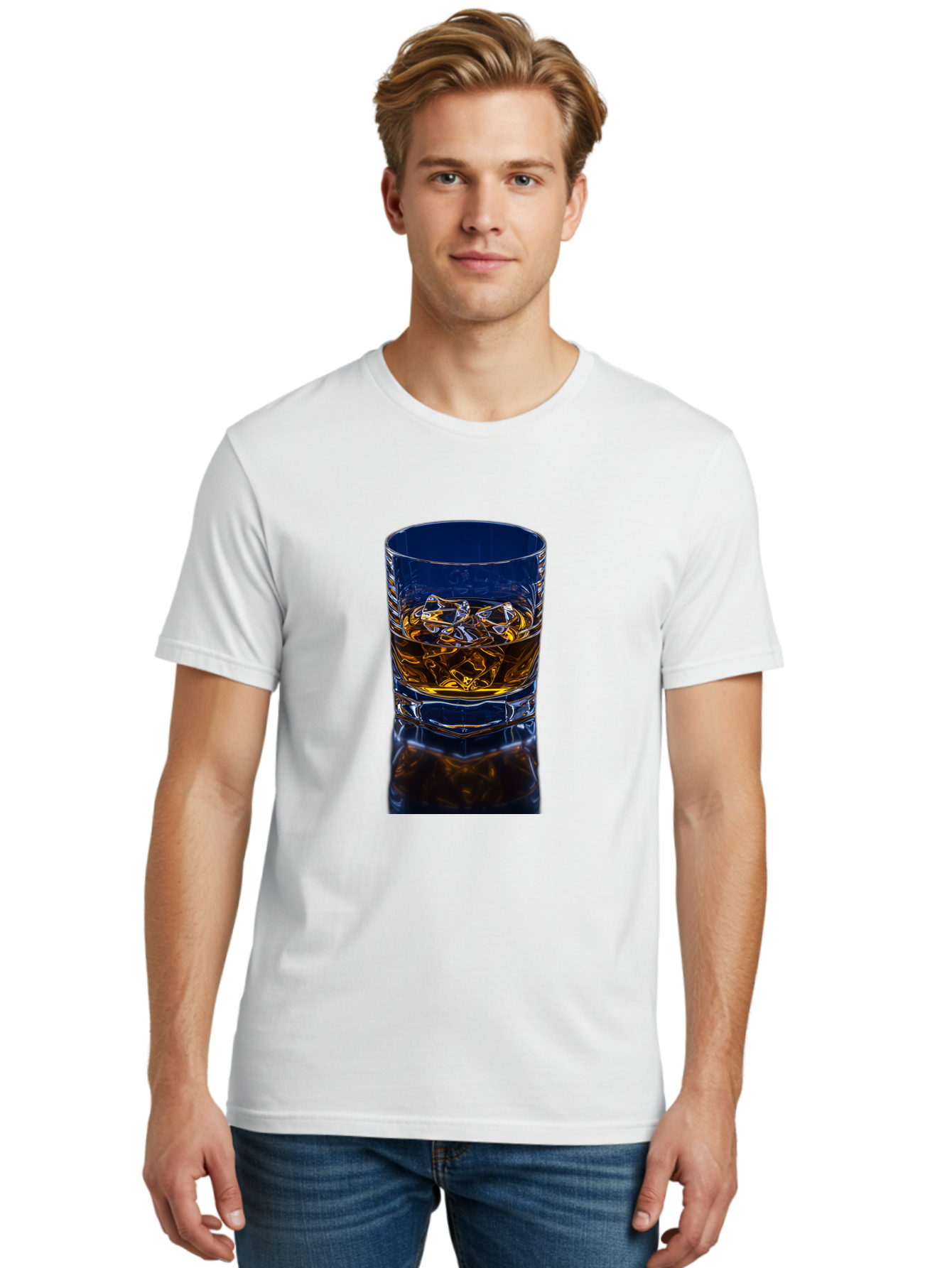 Whiskey-On-The-Rocks-1 Men'S Graphic Tee, 100% Cotton, Comfortable Casual Summer Wear, Machine Washable, Vintage Camera, Old Camera, Antique Camera, Black Camera, Classic Photography, Photography Equipment, Nostalgic Device, Film Camera, Bal607