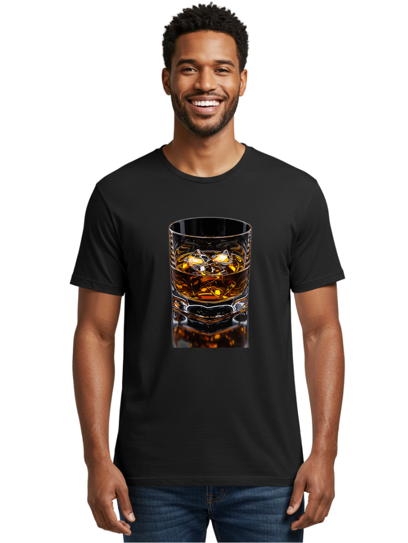 Whiskey-On-The-Rocks Men'S Graphic Tee, 100% Cotton, Comfortable Casual Summer Wear, Machine Washable, Vintage Camera, Old Camera, Antique Camera, Black Camera, Classic Photography, Photography Equipment, Nostalgic Device, Film Camera, Bal608