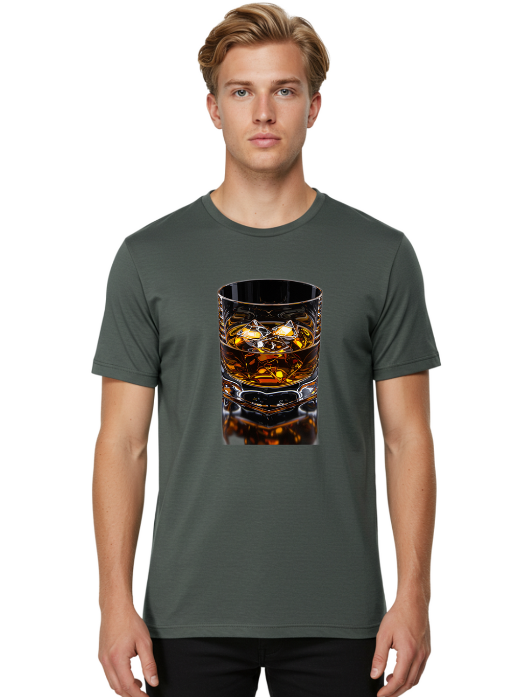 Whiskey-On-The-Rocks Men'S Graphic Tee, 100% Cotton, Comfortable Casual Summer Wear, Machine Washable, Vintage Camera, Old Camera, Antique Camera, Black Camera, Classic Photography, Photography Equipment, Nostalgic Device, Film Camera, Bal608