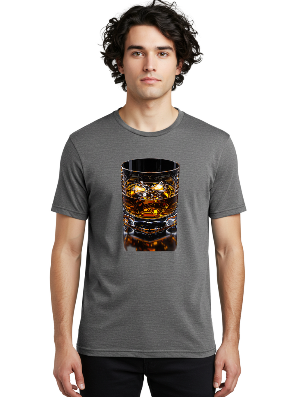 Whiskey-On-The-Rocks Men'S Graphic Tee, 100% Cotton, Comfortable Casual Summer Wear, Machine Washable, Vintage Camera, Old Camera, Antique Camera, Black Camera, Classic Photography, Photography Equipment, Nostalgic Device, Film Camera, Bal608