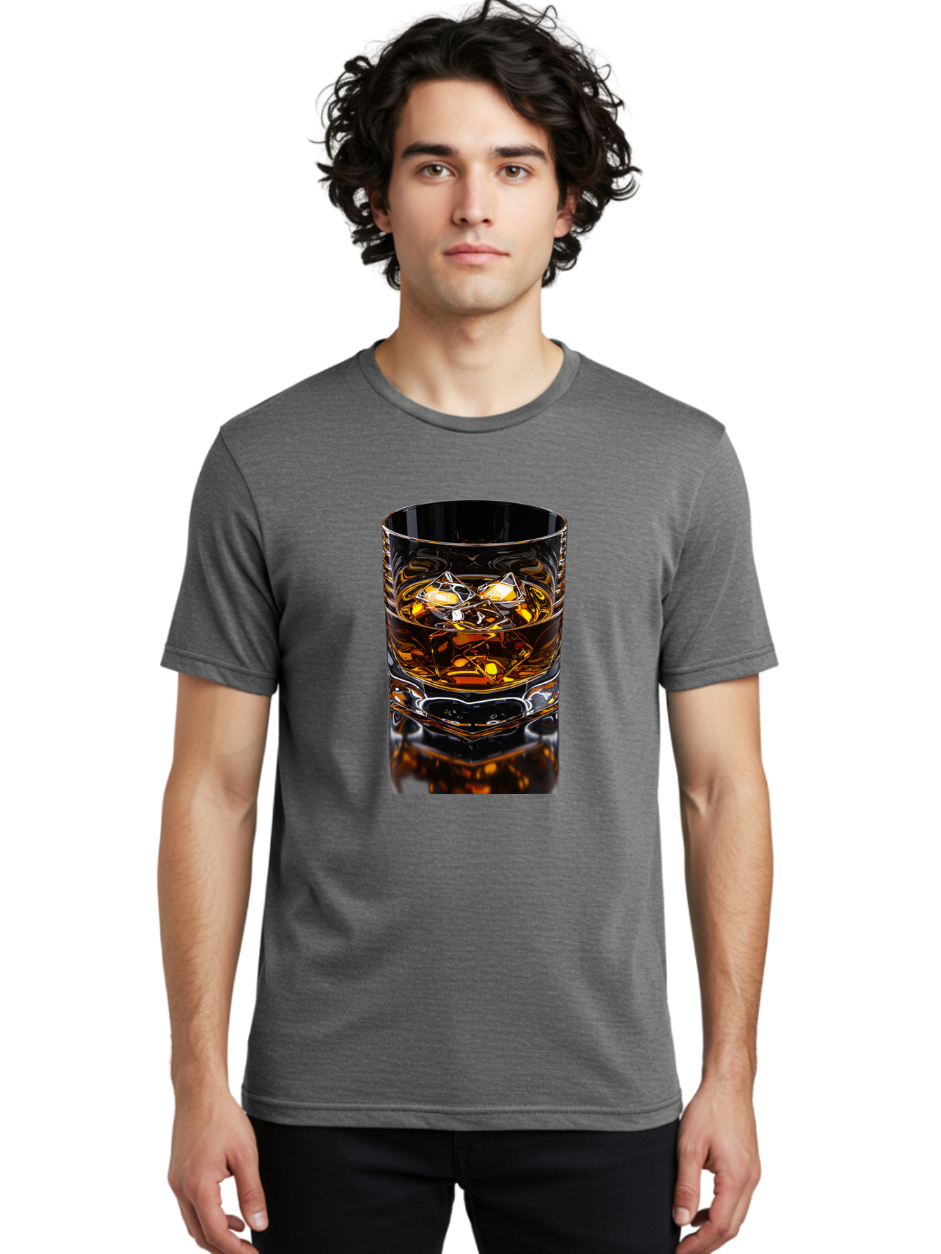 Whiskey-On-The-Rocks Men'S Graphic Tee, 100% Cotton, Comfortable Casual Summer Wear, Machine Washable, Vintage Camera, Old Camera, Antique Camera, Black Camera, Classic Photography, Photography Equipment, Nostalgic Device, Film Camera, Bal608