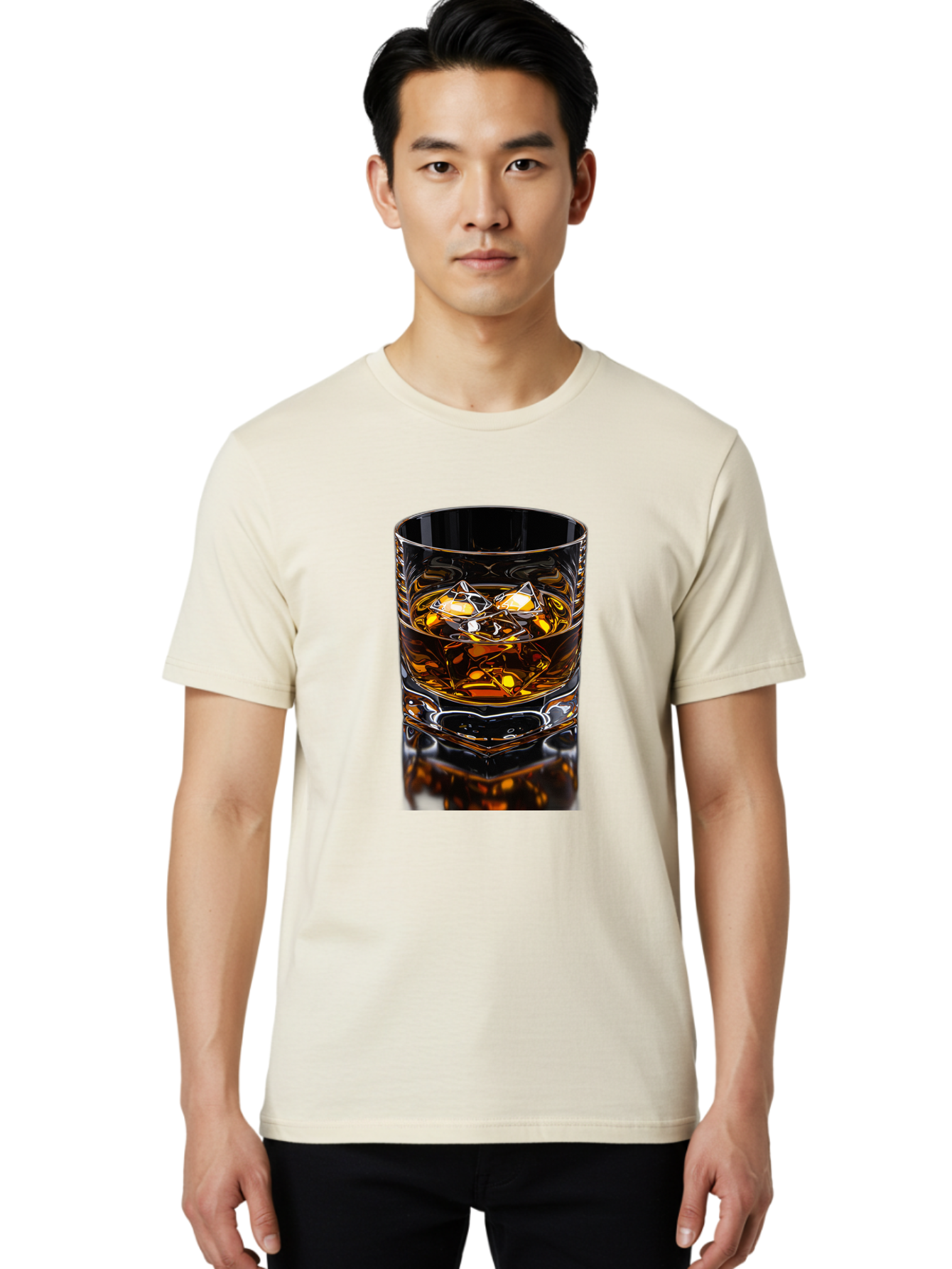 Whiskey-On-The-Rocks Men'S Graphic Tee, 100% Cotton, Comfortable Casual Summer Wear, Machine Washable, Vintage Camera, Old Camera, Antique Camera, Black Camera, Classic Photography, Photography Equipment, Nostalgic Device, Film Camera, Bal608