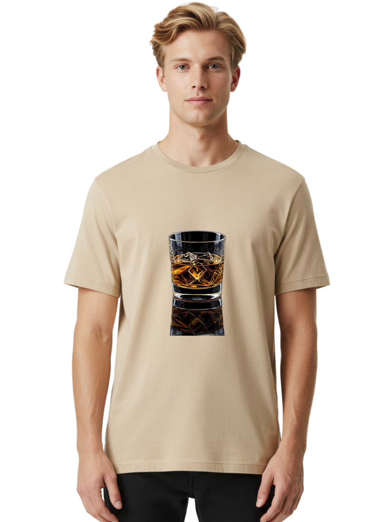 Whiskey-Rocks-Glass Men'S Graphic Tee, 100% Cotton, Comfortable Casual Summer Wear, Machine Washable, Vintage Camera, Old Camera, Antique Camera, Black Camera, Classic Photography, Photography Equipment, Nostalgic Device, Film Camera, Bal609