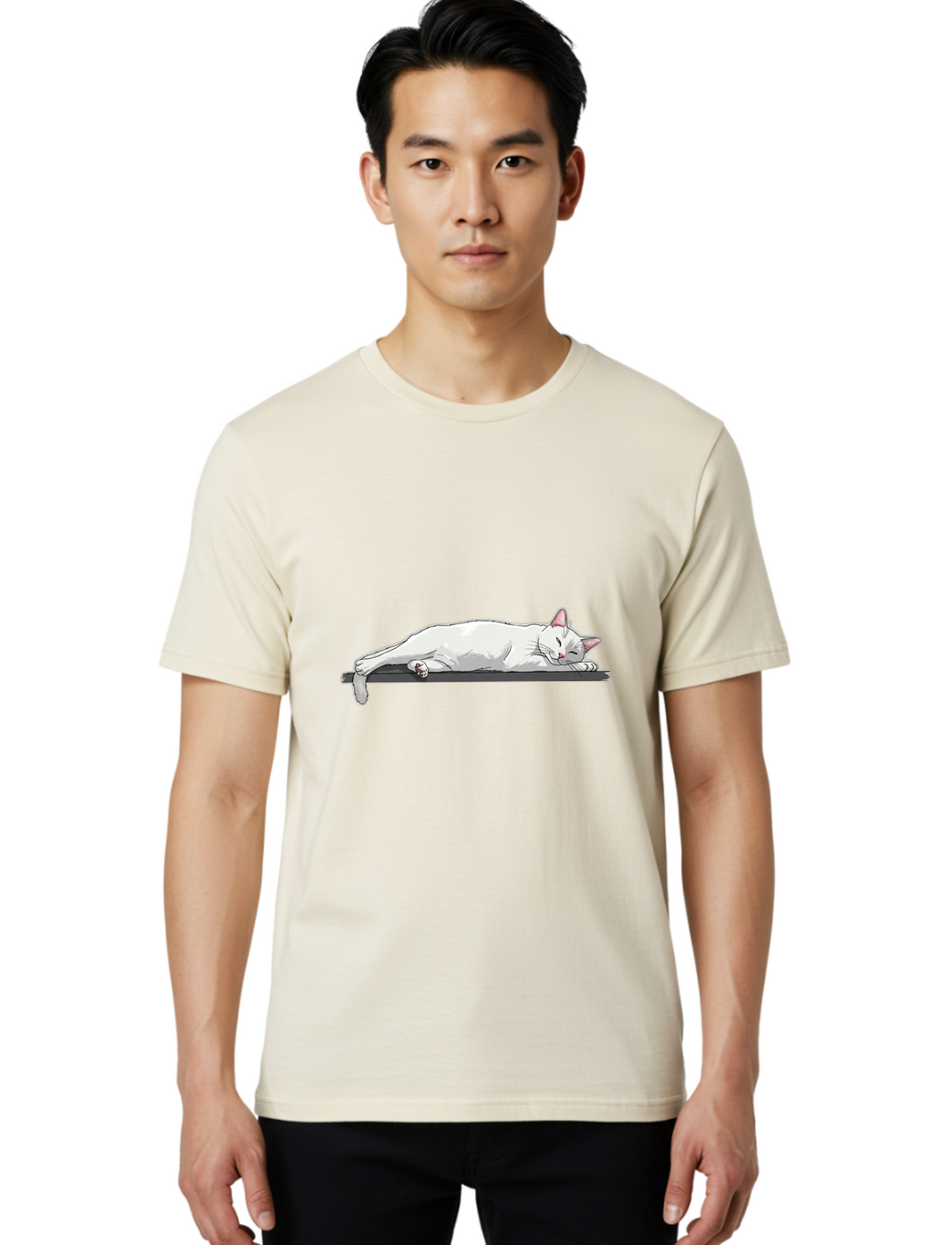 White-Cat Men'S Graphic Tee, 100% Cotton, Comfortable Casual Summer Wear, Machine Washable, Vintage Camera, Old Camera, Antique Camera, Black Camera, Classic Photography, Photography Equipment, Nostalgic Device, Film Camera, Camera Art Bal610